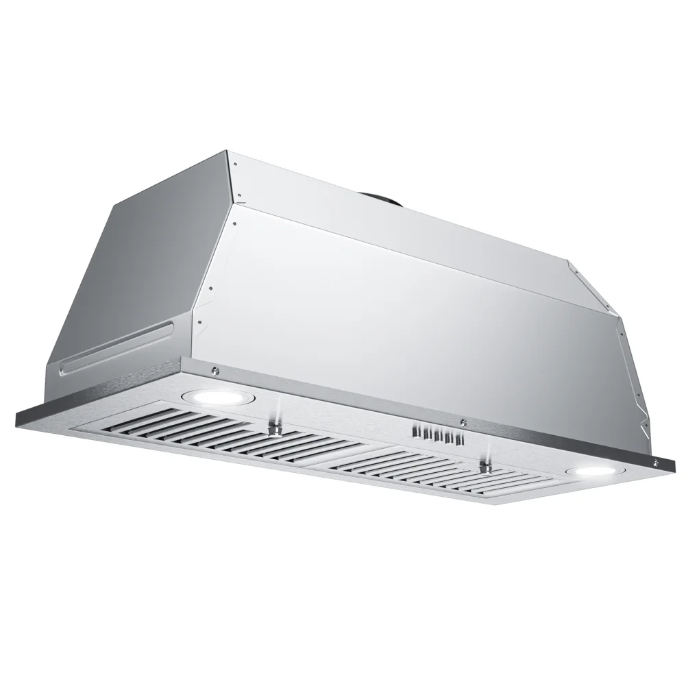 IsEasy Range Hood 30 inch, Built-in Kitchen Hood with 3 Speed Exhaust Fan, Ducted/Ductless Range Hood, Stainless Steel Range Hoods with Light