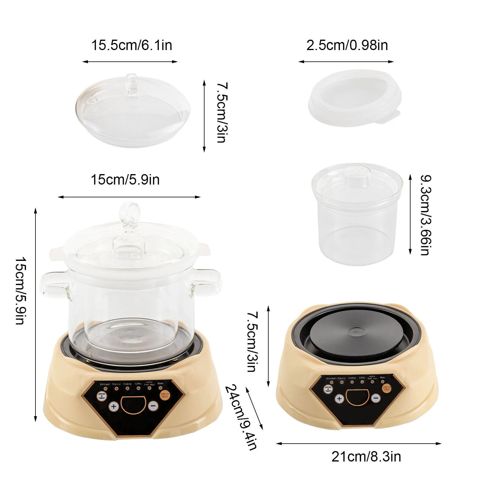 700W Multi-functional Health Pot Auto Electric Stew Pot Making for Tea Porridge
