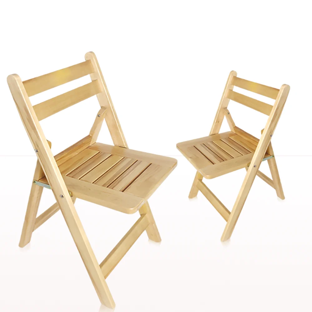 Ampeliod��cor Comfort Leisure Wood Folding Chair(Set of 2), Natural, 18.1'x24.8'x29.5