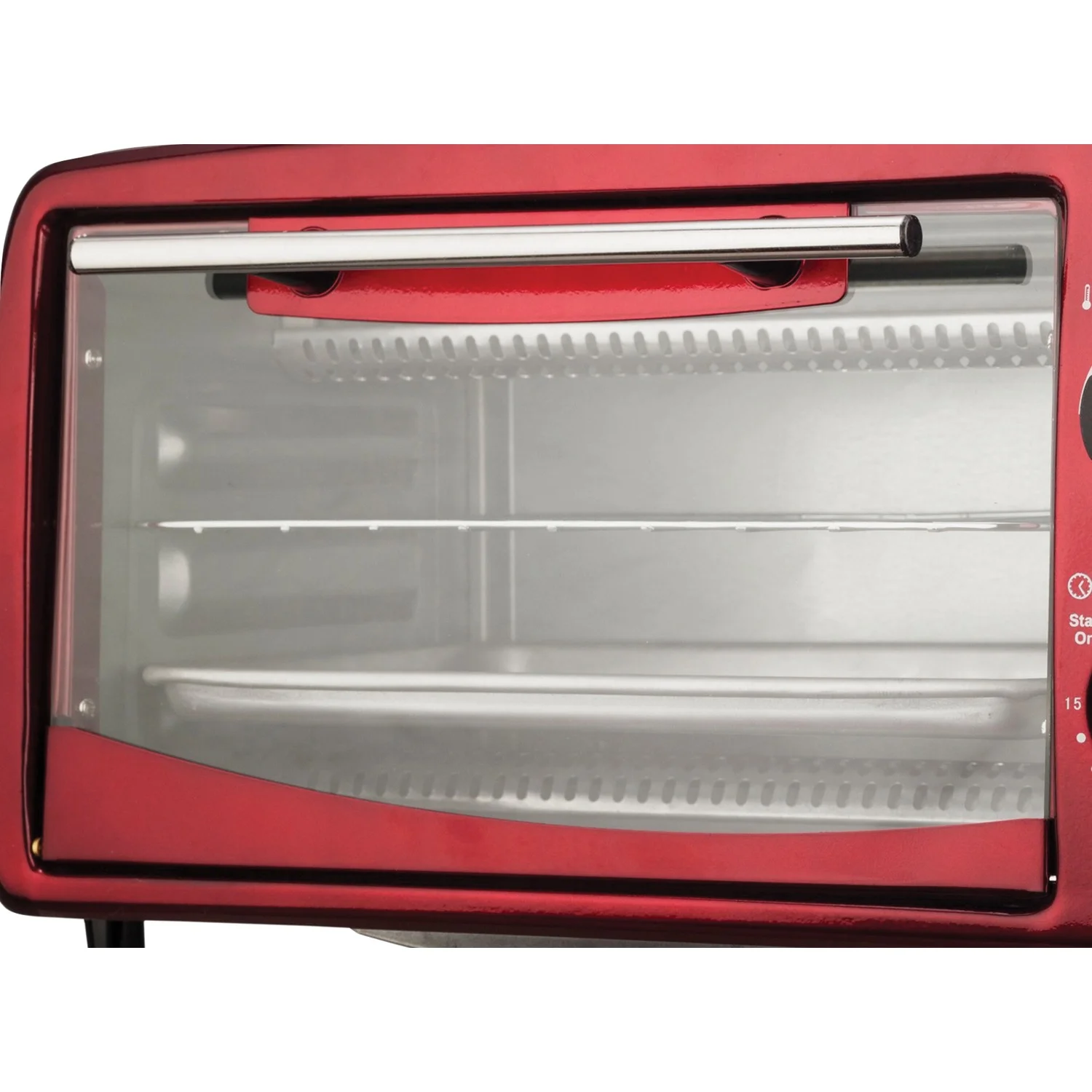 Brentwood Appliances TS-345R Stainless Steel 4 Slice Toaster Oven, Ruby Red