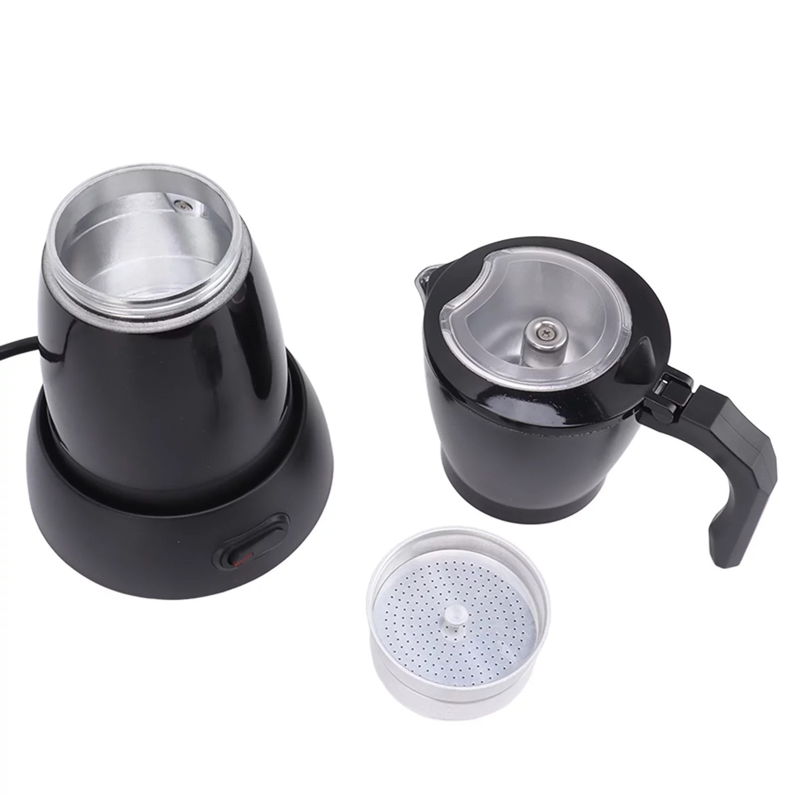 300ml Electric Moka Pot 6 Cups Visual Electric Coffee Maker for Home Kitchen Dessert Shop 220?240V EU Plug coffee bar accessories filter holder