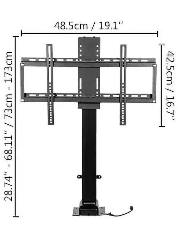 BENTISM Motorized TV Lift Heavy Duty Stand Bracket 1000mm for 32-70' TV Remote Controller with Remote Control Height Adjustable 28.74-68.11 inch Load Capacity 154lbs