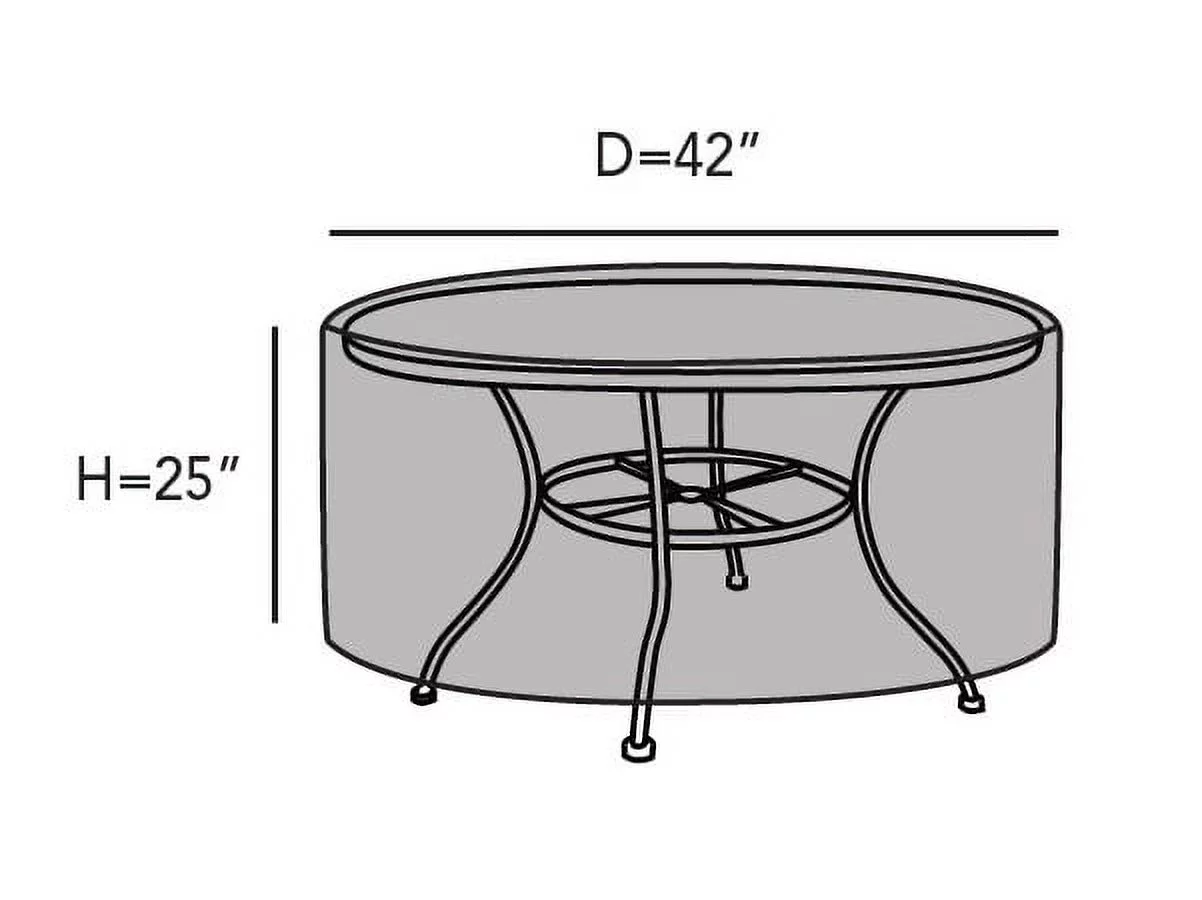 Covermates Round Dining Table Cover - Premium Polyester, Weather Resistant, Drawcord Hem, Patio Table Covers, 42DIAMETER x 25H, Clay