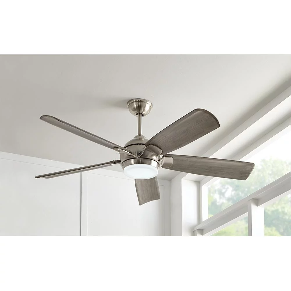 Home Decorators Collection Camrose 60 in. White Color Changing Integrated LED Brushed Nickel Indoor Ceiling Fan with Light Kit and Remote Control