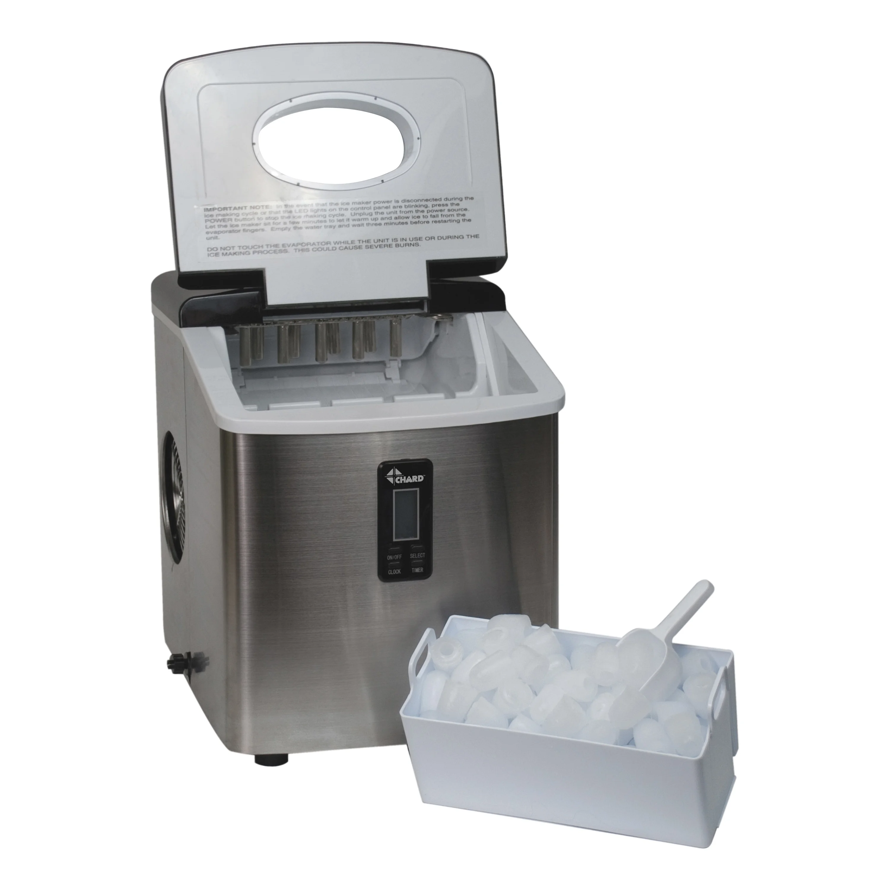 Chard Ice Maker with Digital Timer Stainless Steel Body