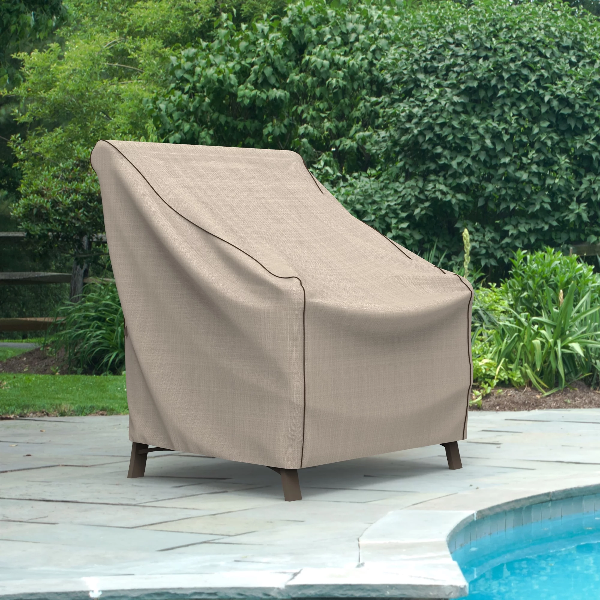 Budge Industries Small 27' x 30' x 36' Black Ivory StormBlock? Mojave Square Patio Chair Covers (2 Pack)