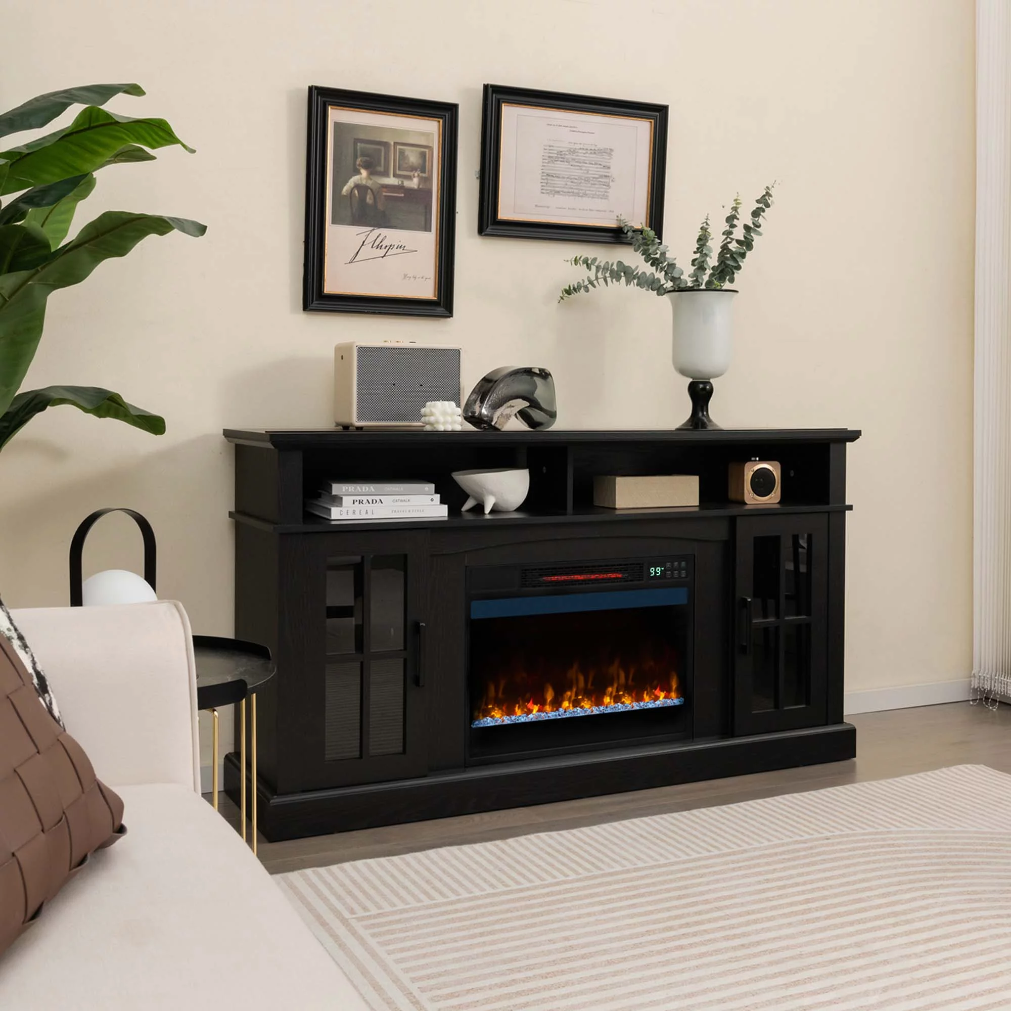 Costway 23-inch Infrared Quartz?Electric Fireplace Insert with Remote Control
