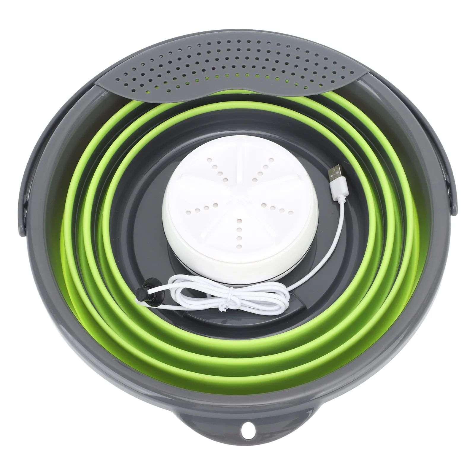 Big sale 24W Portable Washing Machine Dormitory Sock Underwear Mini Washer Mini Washing Machine with 10L Foldable Laundry Bucket