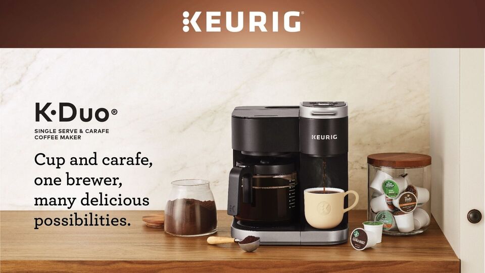 Keurig K-Duo Single Serve K-Cup Pod & Carafe Coffee Maker, Black