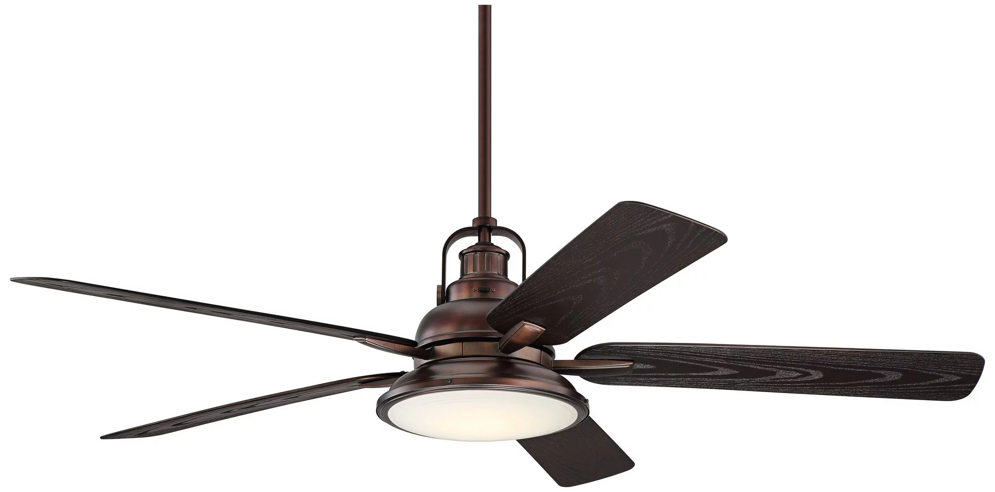 60' Casa Vieja Wind and Sea Industrial Indoor Outdoor Ceiling Fan with Dimmable LED Light Remote Oil Brushed Bronze Frosted Glass Wet Rated for Patio