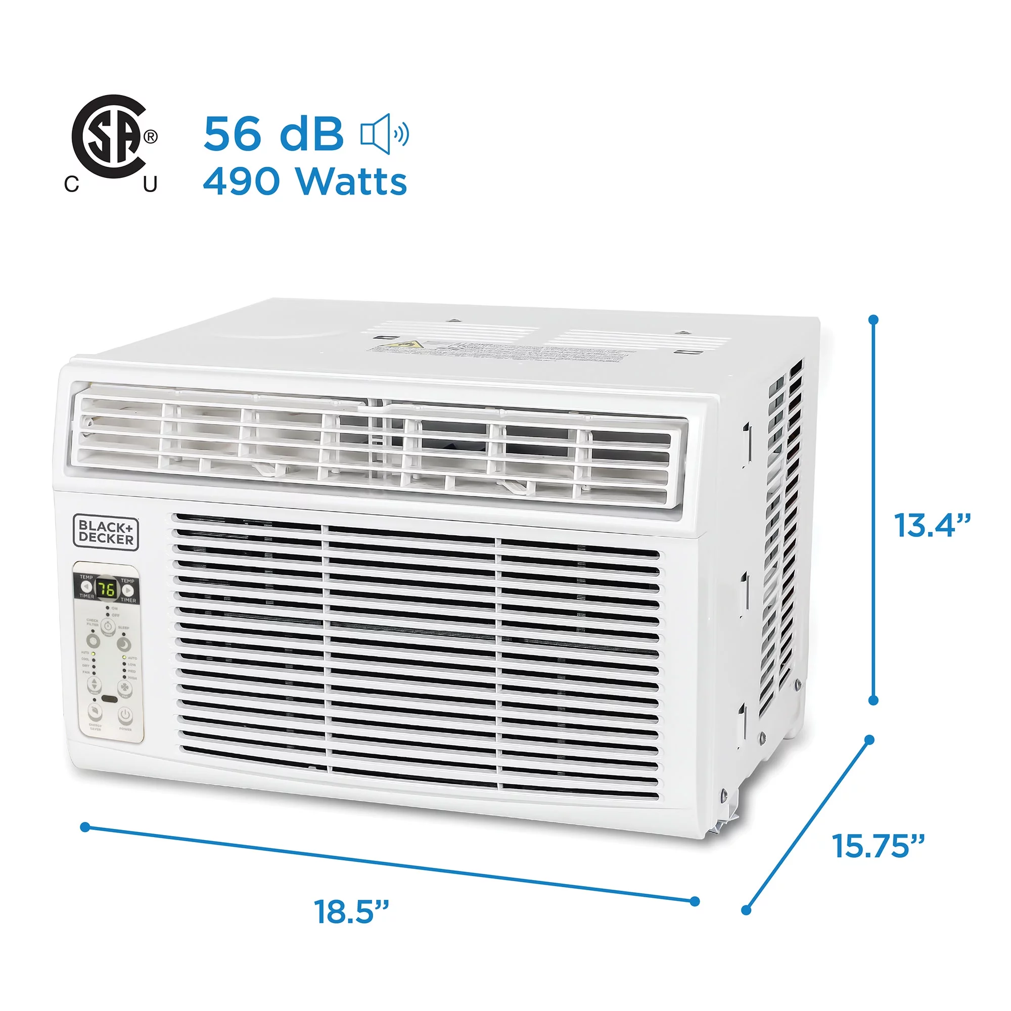 BLACK+DECKER BD06WT6 Window Air Conditioner 6000 BTU, Cools up to 250 Square feet, White