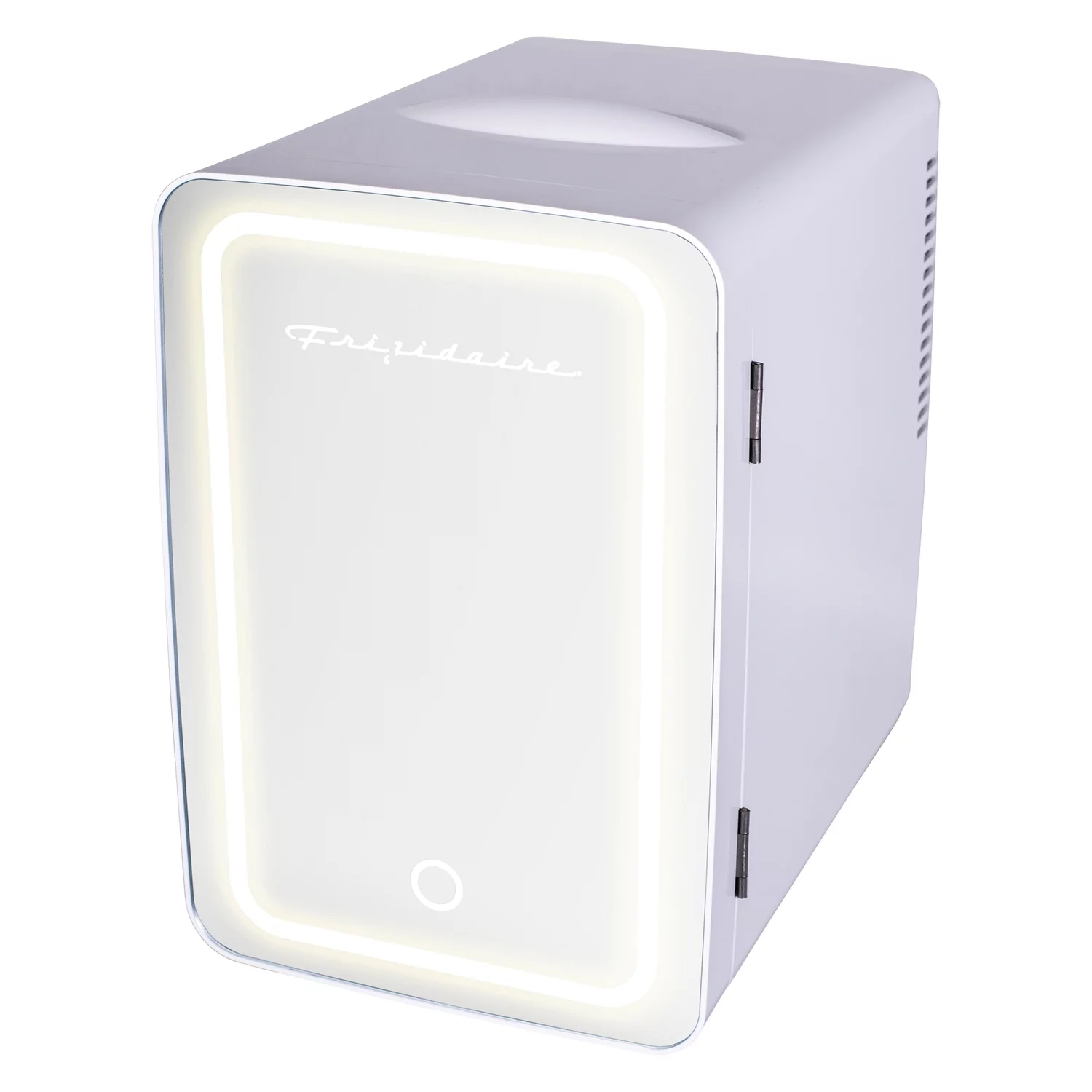 Frigidaire 6.5l, 9 Can Lighted Beauty Mirror Mini Personal Fridge Cooler, White, EPMIS170