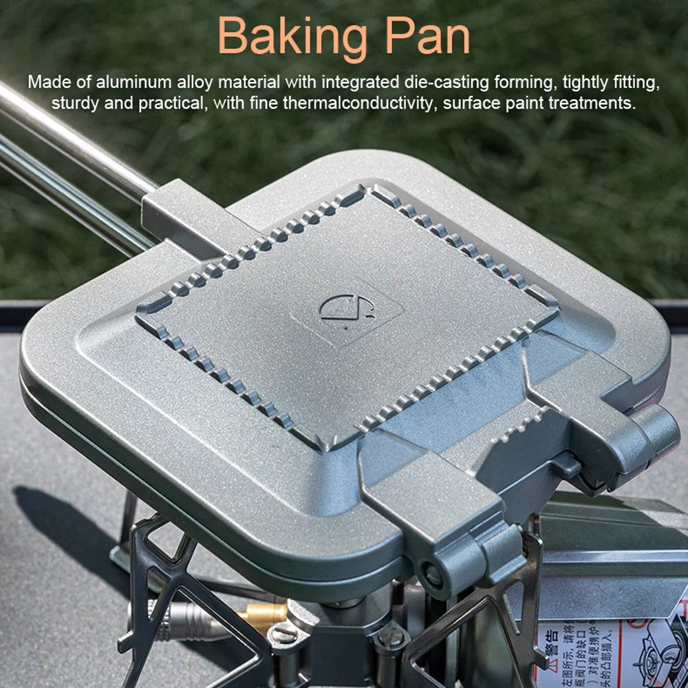 CAMPINGMOON Bakeware,Clamp Dual-Sides Sandwich Outdoor Sandwich Pan Picnic Muffin Sandwich Pan Picnic Clamp Handle Muffin Bakeware SIUKE mewmewcat HUIOP