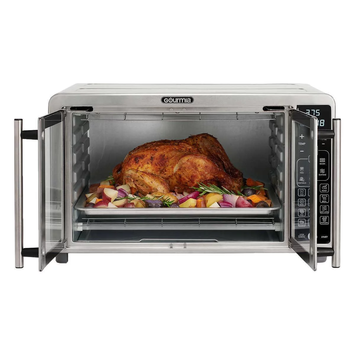 Gourmia XL Digital Air Fryer Toaster Oven with Single-Pull French Doors