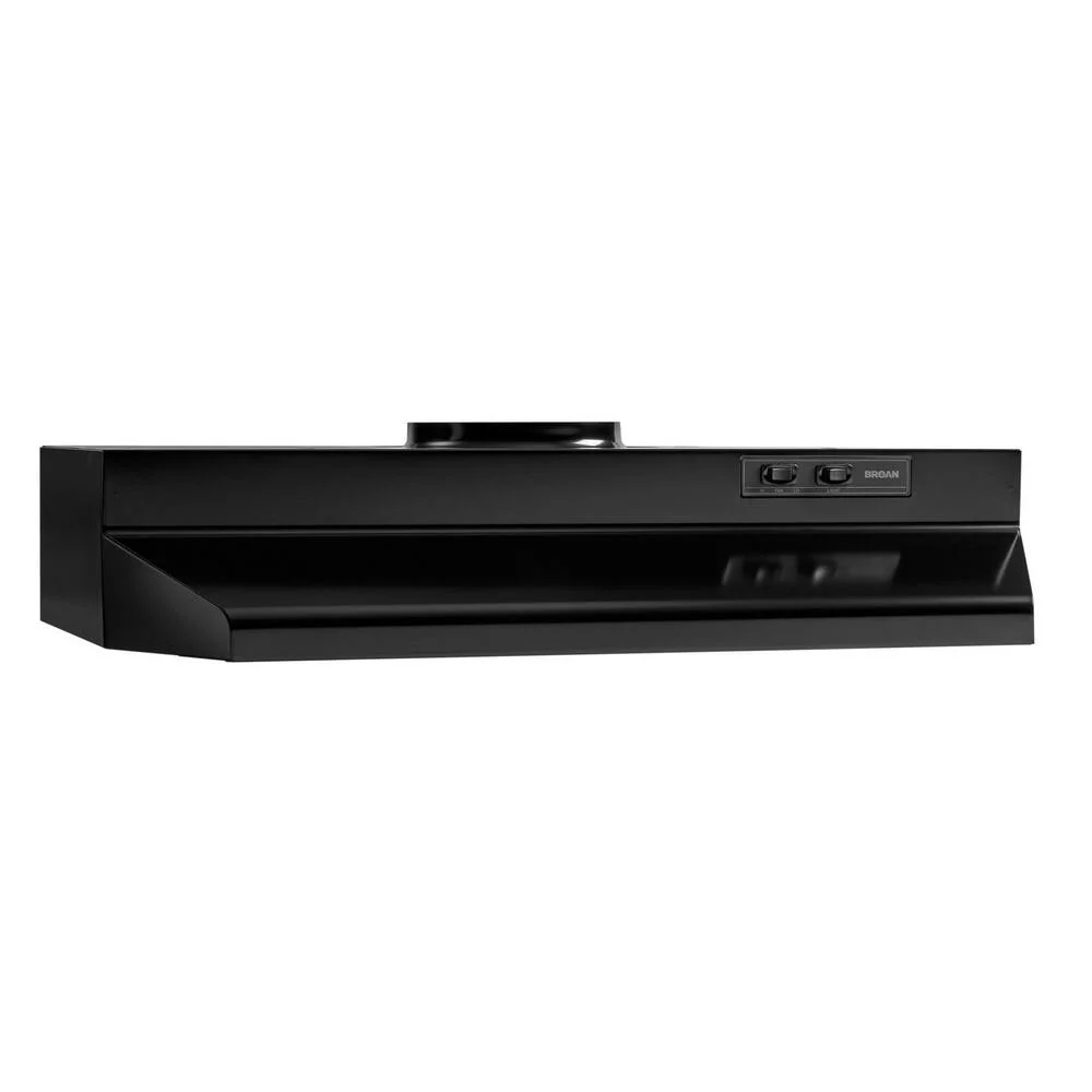 Broan BUEZ230BL BUEZ2 30 in. 230 Max Blower CFM Ducted Under-Cabinet Range Hood, Black