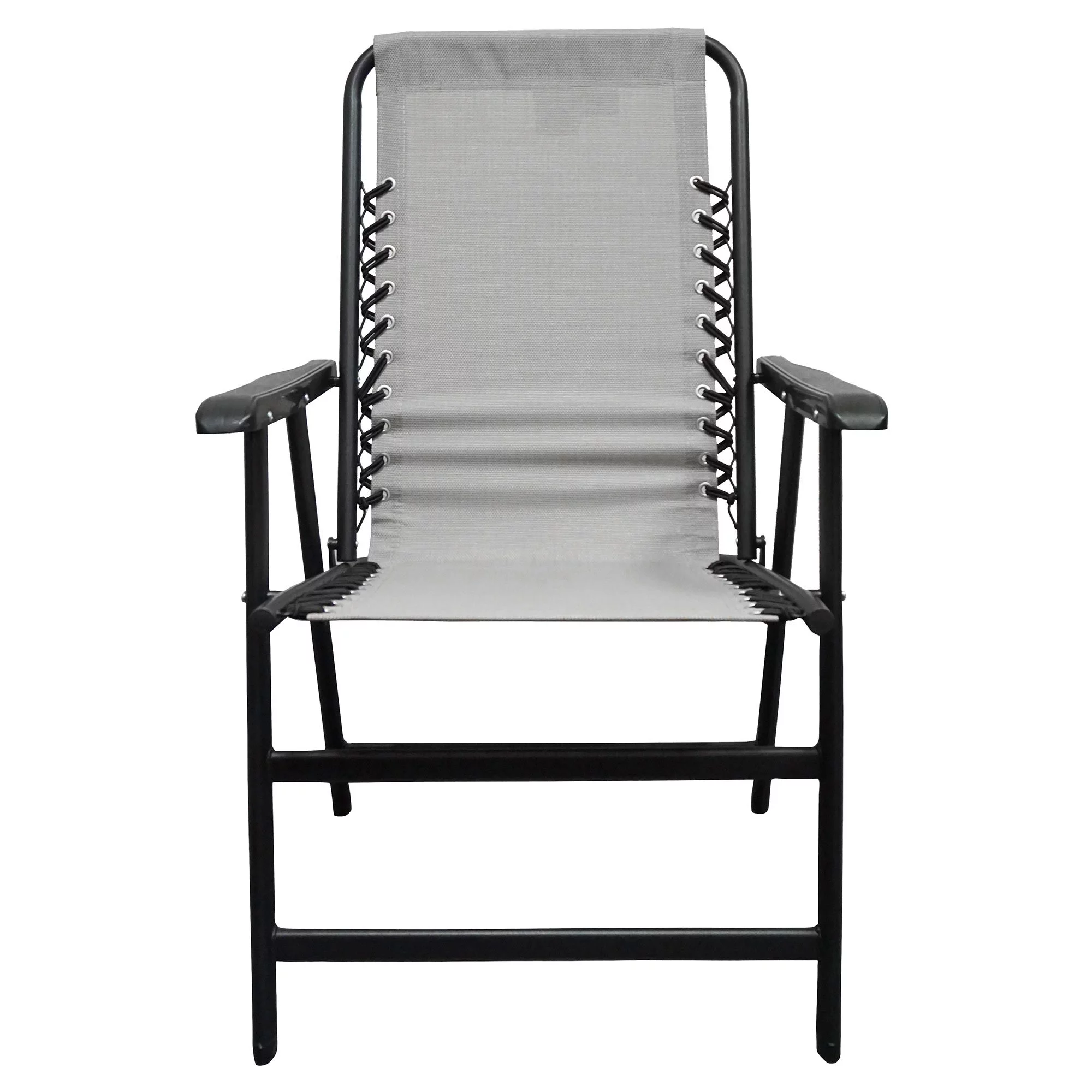 Caravan Canopy Infinity Suspension Steel Frame Folding Chair, Gray (2 Pack)