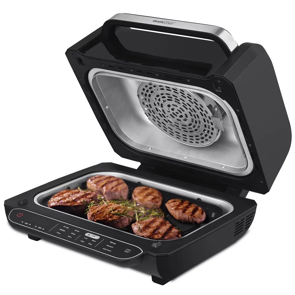 Geek Chef Air Fryer, Indoor Grill 8-in-1 Oven Black
