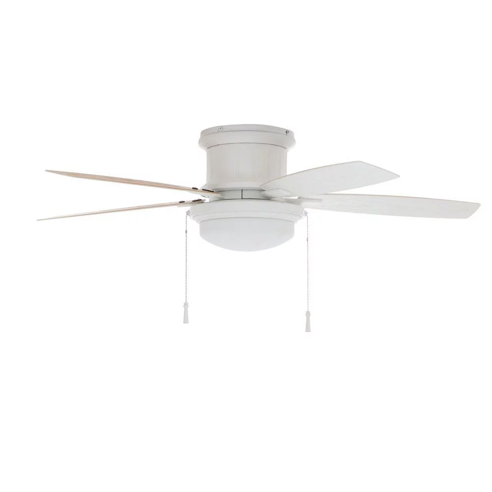 Hampton Bay Roanoke 48 in. LED Indoor/Outdoor Matte White Ceiling Fan - New