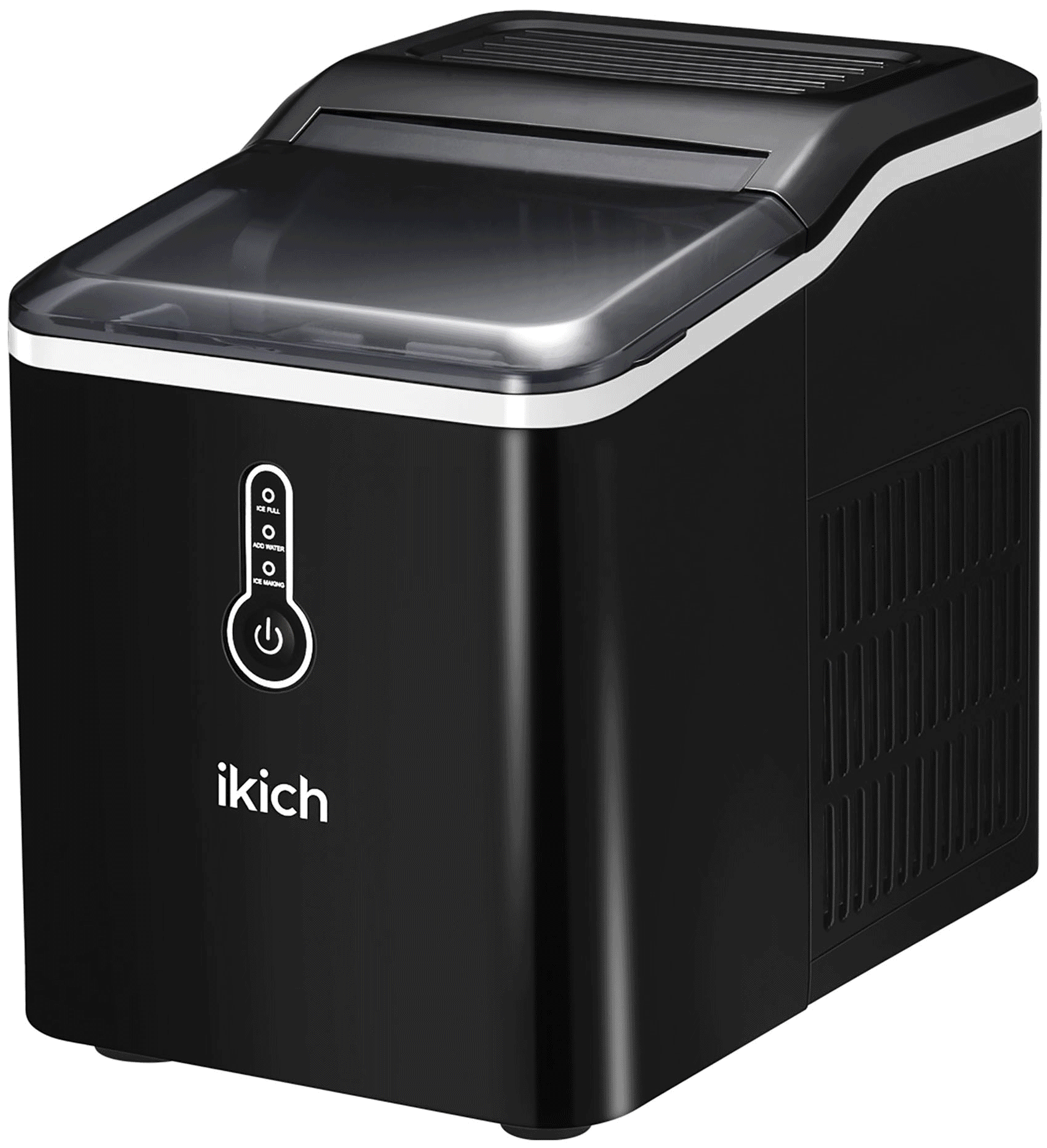 IKICH Portable Ice Maker Machine for Countertop, Self Cleaning, 26lbs/Day, LED Indicator Lights