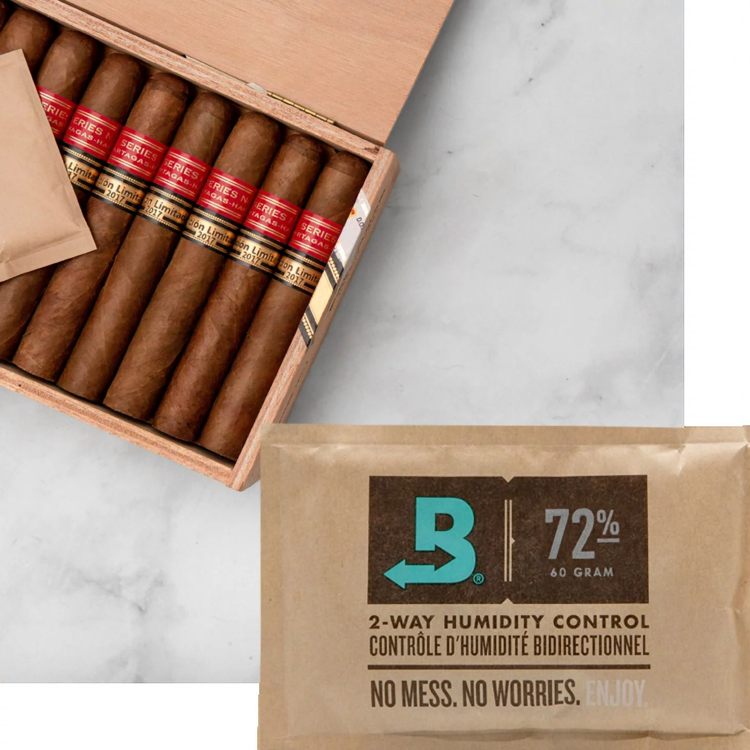 Boveda 72% Two-Way Humidity Control Packs For Wood Humidifier Boxes �C 12 Pack �C Moisture Absorbers �C Humidifier Packs �C Individually Wrapped Hydration Packets