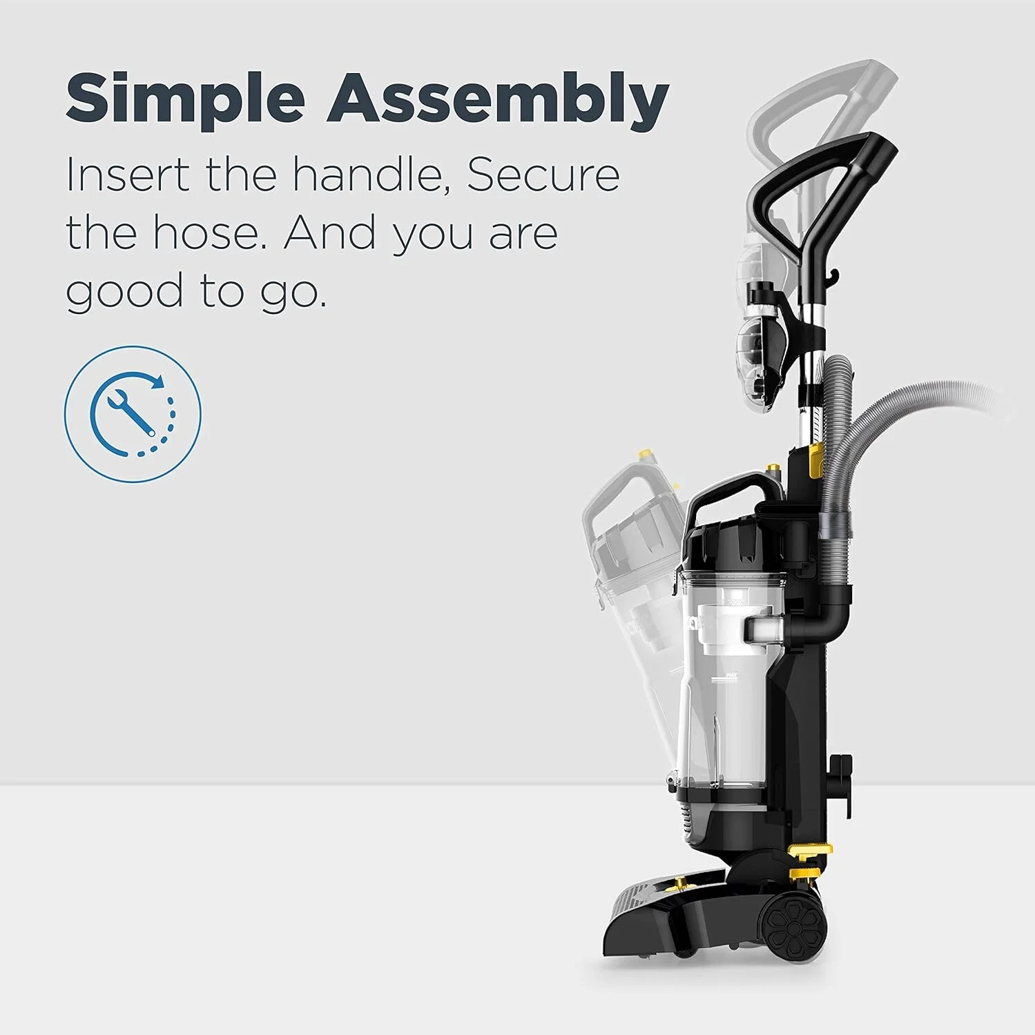 EUREKA NEU181D PowerSpeed Lightweight Powerful Upright Vacuum Cleaner for Carpet and Hard Floor, Pet Turbo, Black,Yellow - New