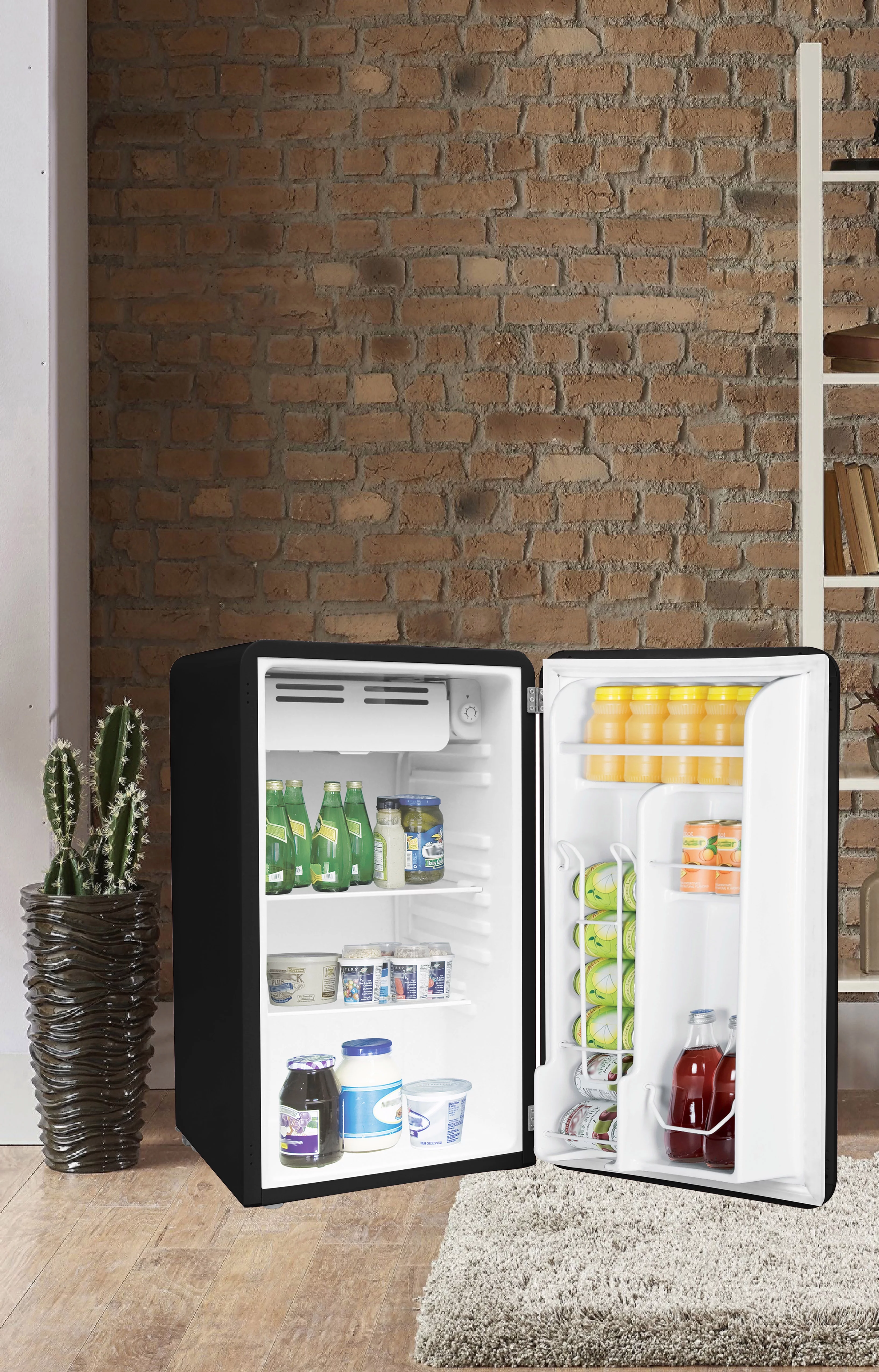 Frigidaire 3.2 Cu. ft. Single Door Retro Compact Refrigerator EFR372 , Black