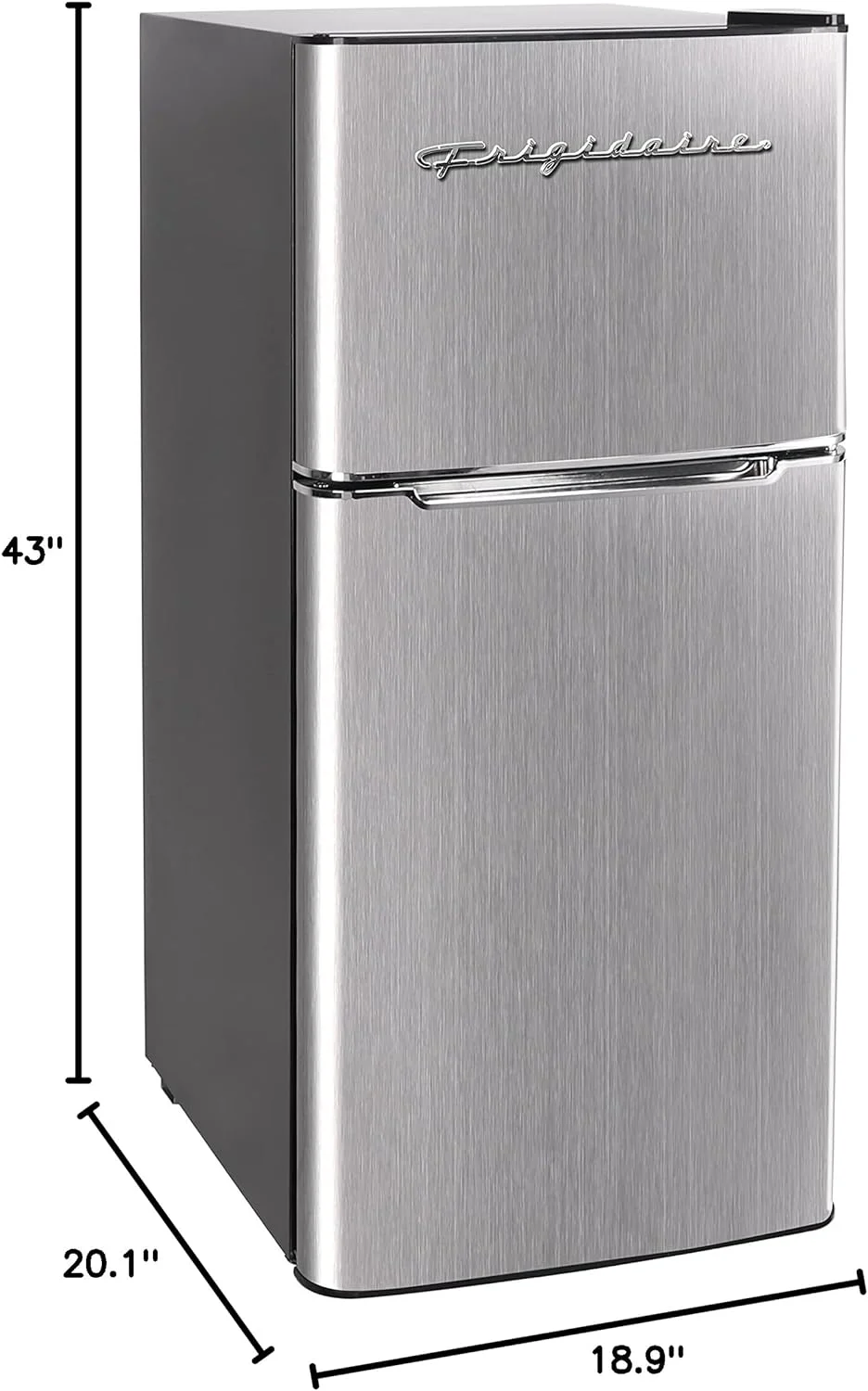 Frigidaire, 4.5 Cu. ft., 2 Door Compact Refrigerator-Chrome Trim, EFR451, Platinum