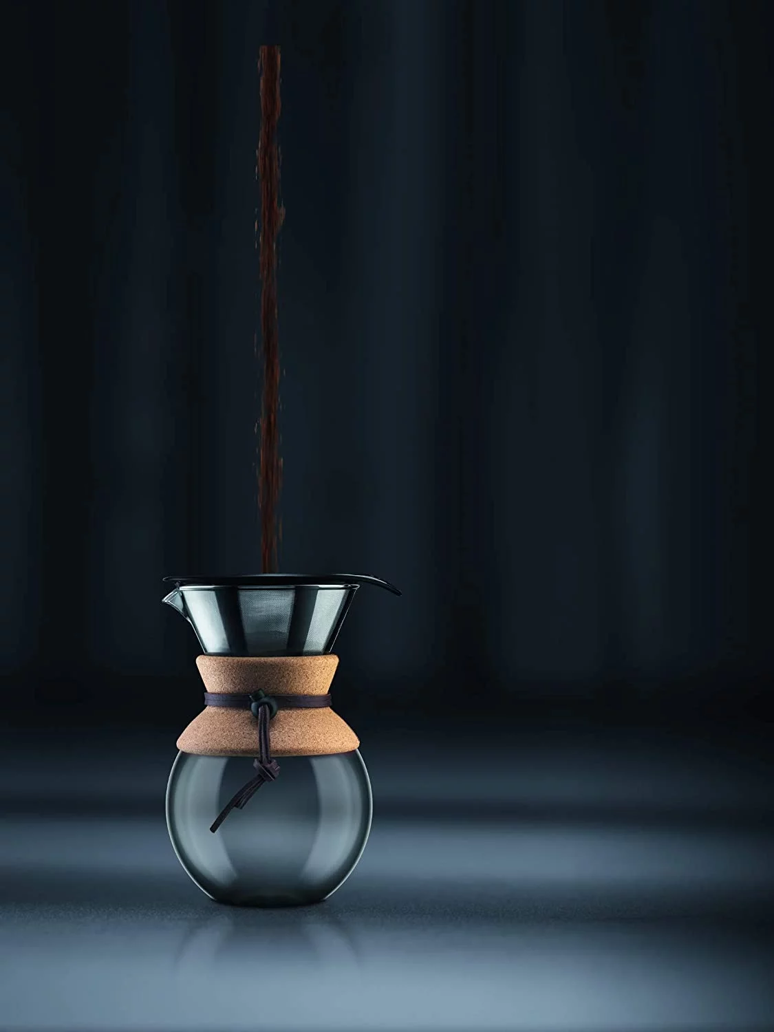 BODUM Pour Over Coffee Maker Grip, 8 Cup, 34 Ounce, Double Wall Cork