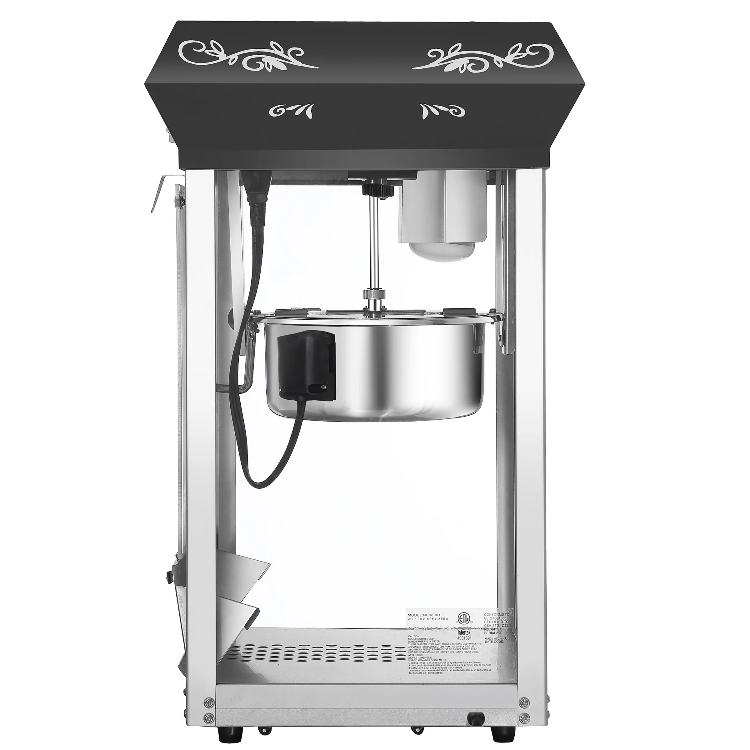 Great Northern Popcorn "Foundation�� Popcorn Popper Machine (8 oz, Black)