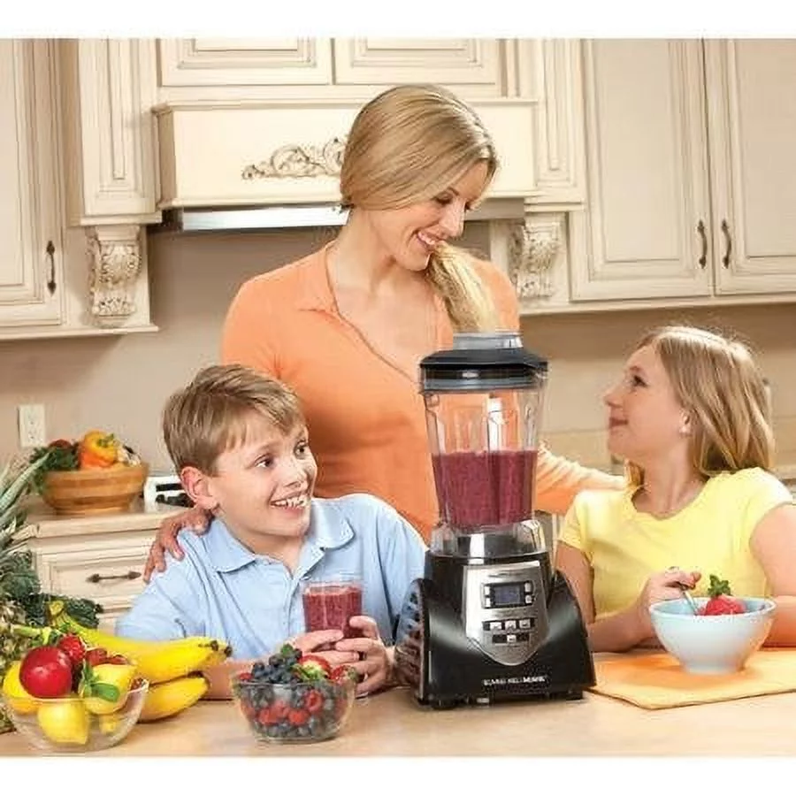 HealthMaster Elite Food Emulsifier, Fruit and Vegetable Blender by Montel Williams-Black & Stainless Steel