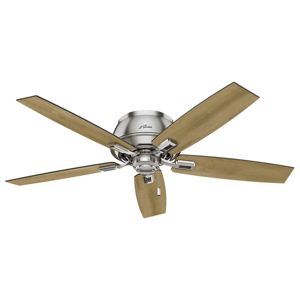 Hunter Donegan 52 Bowl Low Profile Donegan 52' 5 Blade Led Indoor Ceiling Fan - Nickel