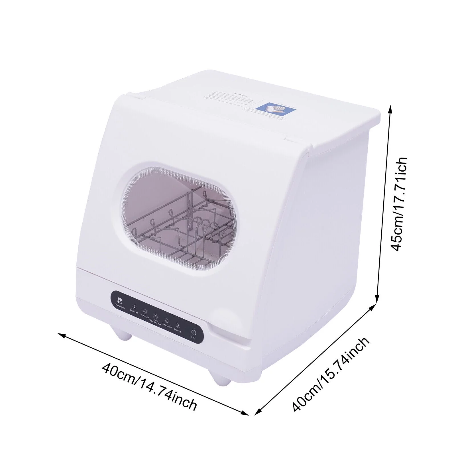 1200W Portable Countertop Dishwasher Dish Washing Machine Dishwasher 360�� Spray