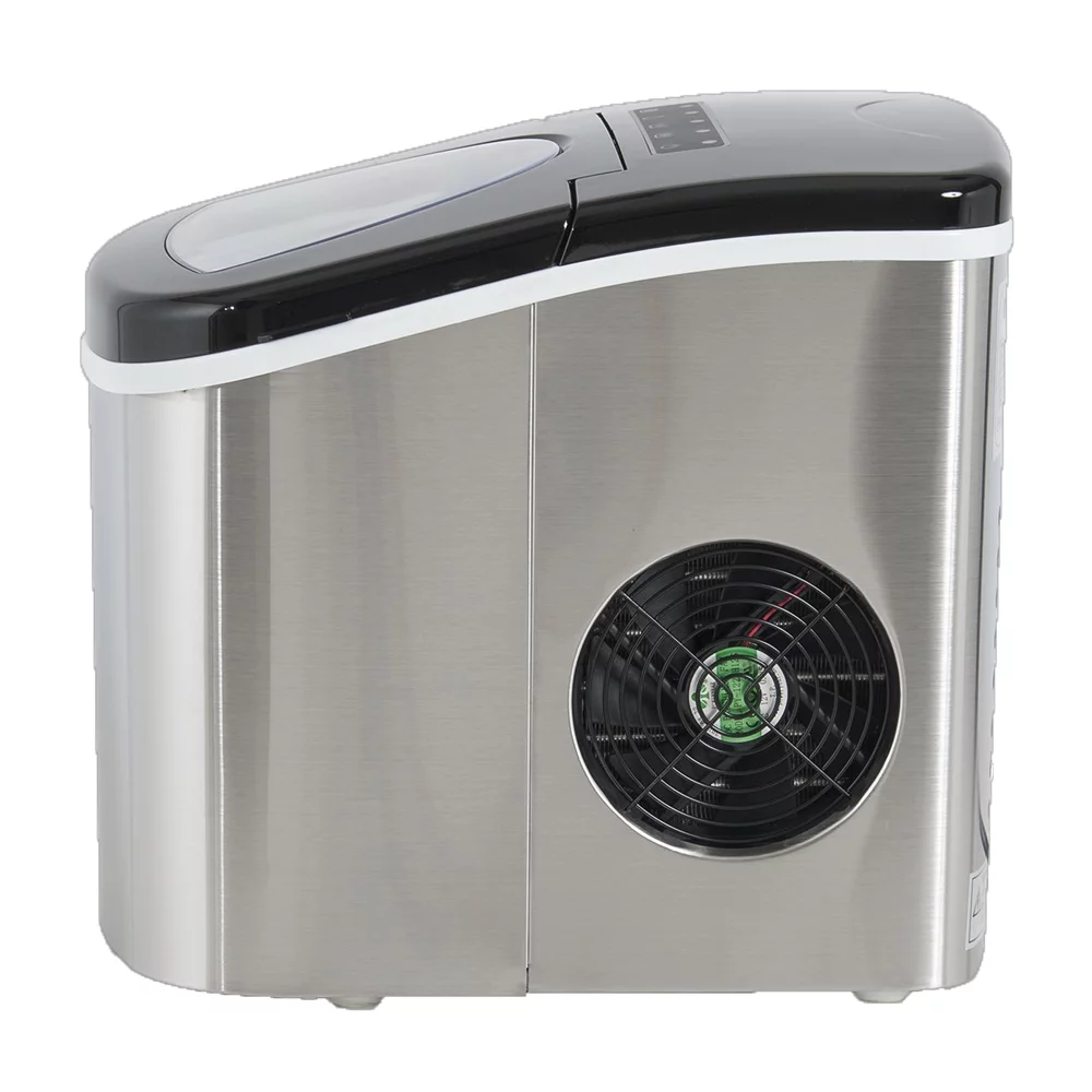 Deco Chef Stainless Steel Electric Top Load Ice Maker with The Smoothies Bible Recipe Book