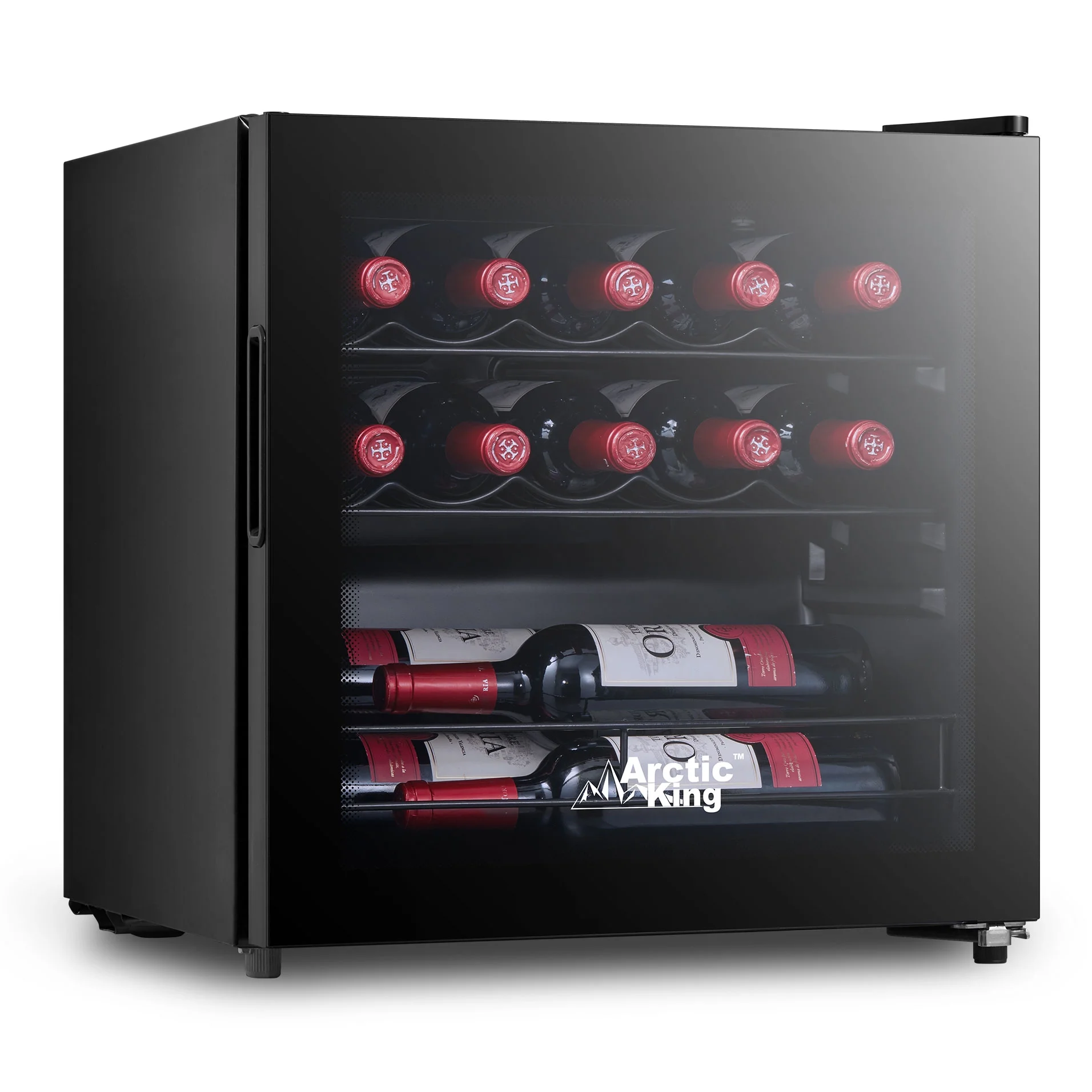 Arctic King 14-Bottle 17.3-inch Wine Cooler, Full Glass Door, ARW14B0ABB