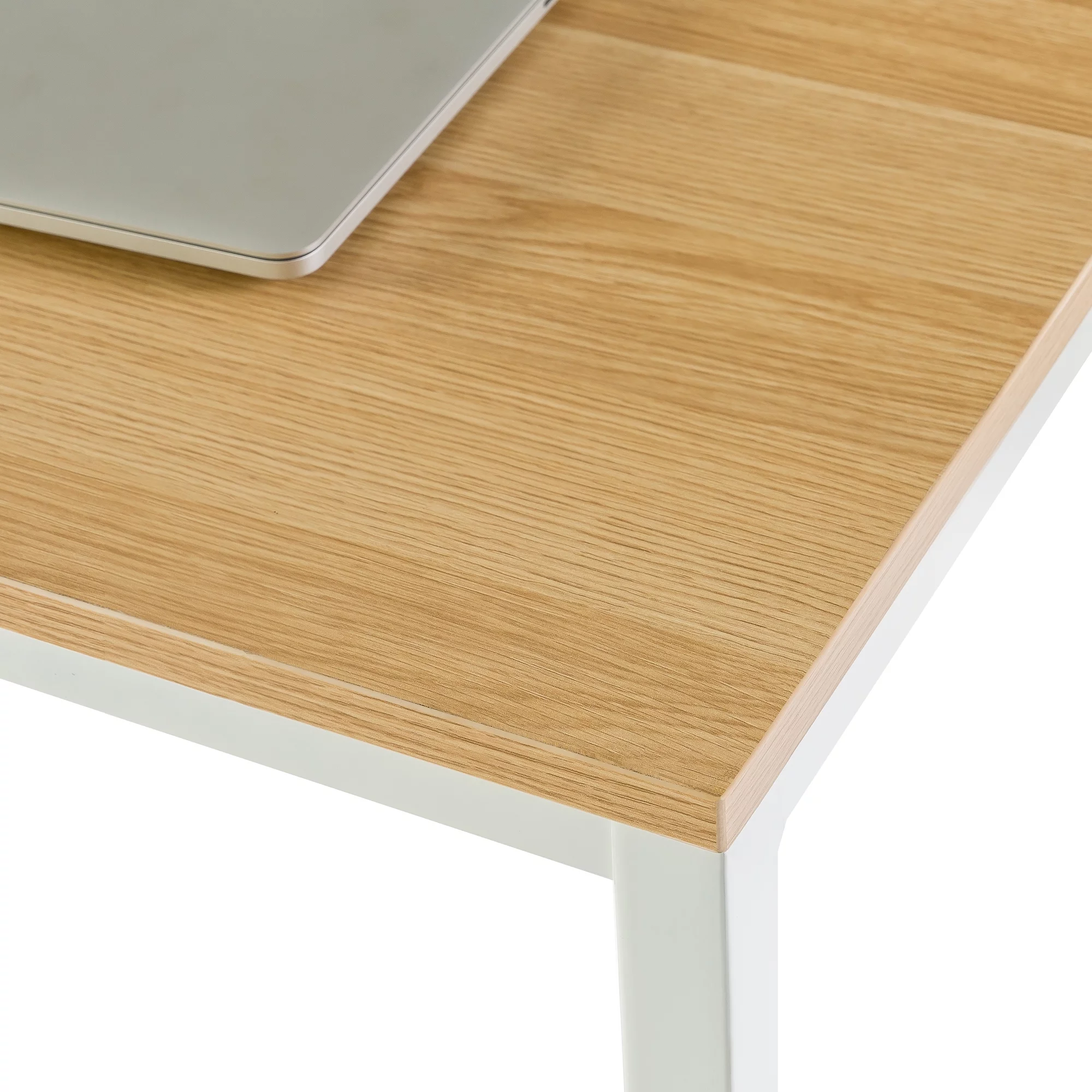 Bellamy Studios Jennifer 55' x 29' White Frame Desk, Natural