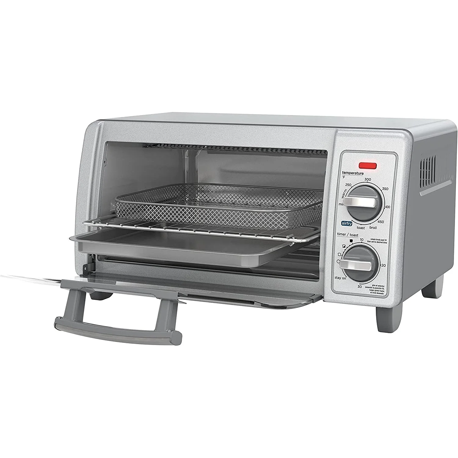 BLACK+DECKER - Crisp ��N Bake Air Fry 4-Slice Toaster Oven (TO1785SGC)