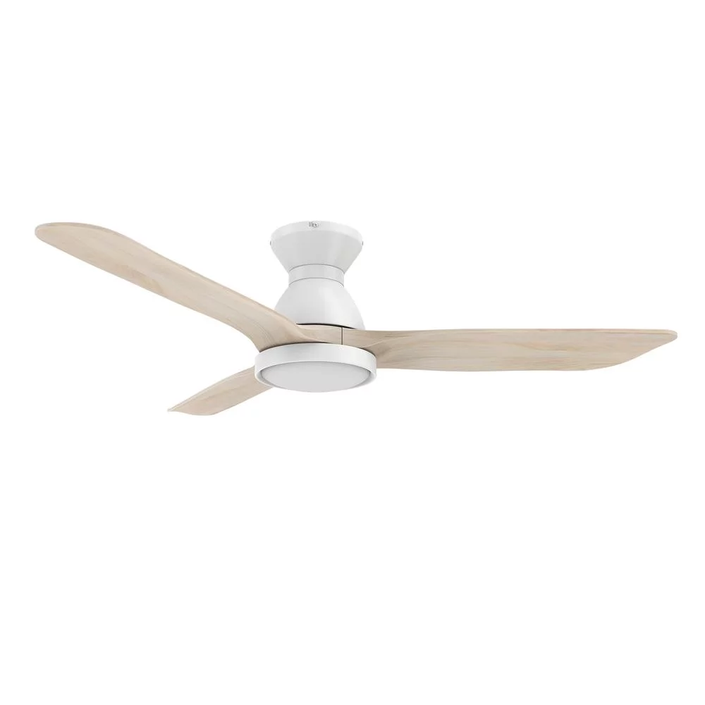 Carro Garrick 52'' Smart Ceiling Fan with Remote, Light Kit Included, White Finish