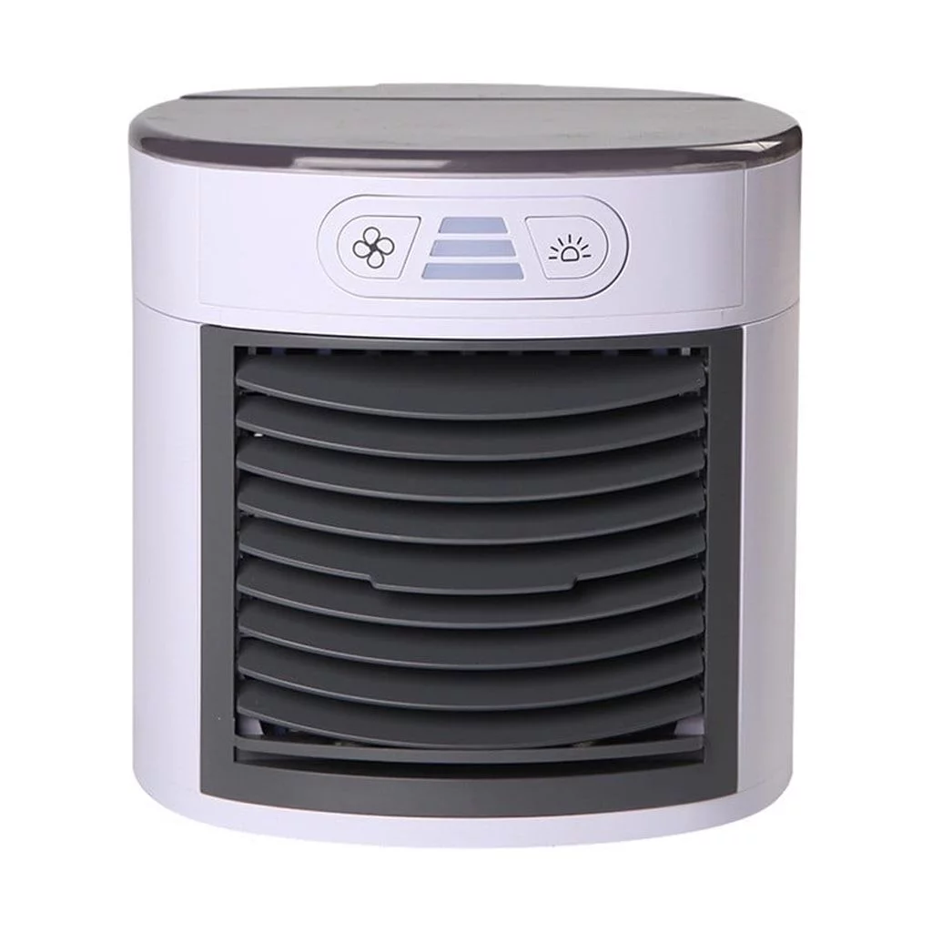 CQININI Conditioner Space Mini Household Personal Cooler Color Fan Portable Air 7 Small Appliances White One Size