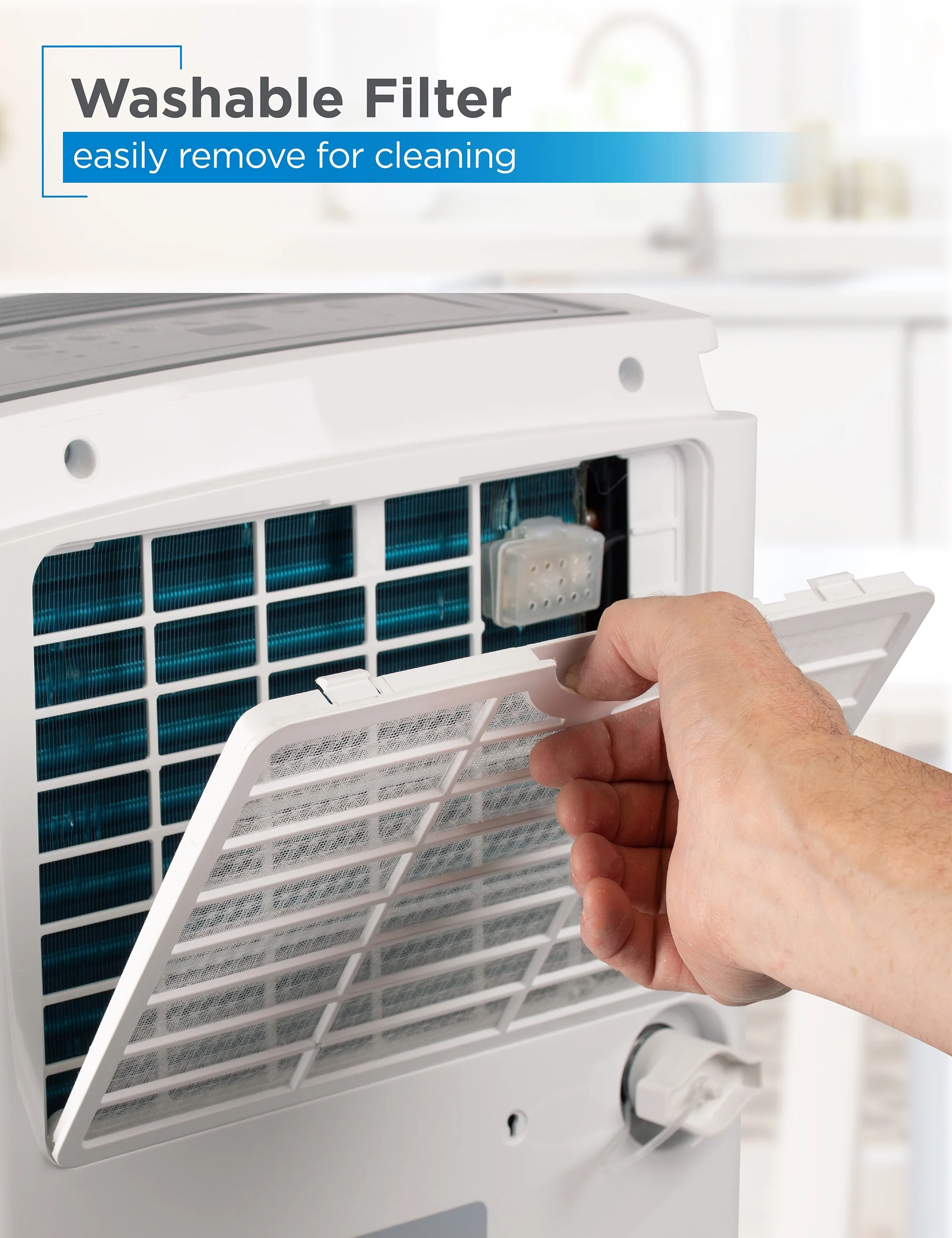 BLACK+DECKER 50 Pint Portable Dehumidifier with Built-in Pump and Drain Hose, Dehumidifier with Wifi, Smart Dehumidifier with Pump with Water Level Indicator