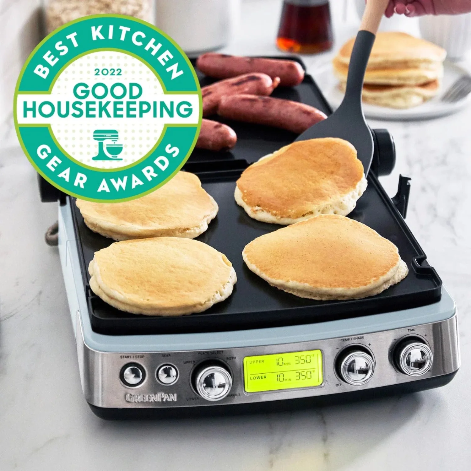 GreenPan Elite Multi Grill, Griddle & Waffle Maker | Blue Haze