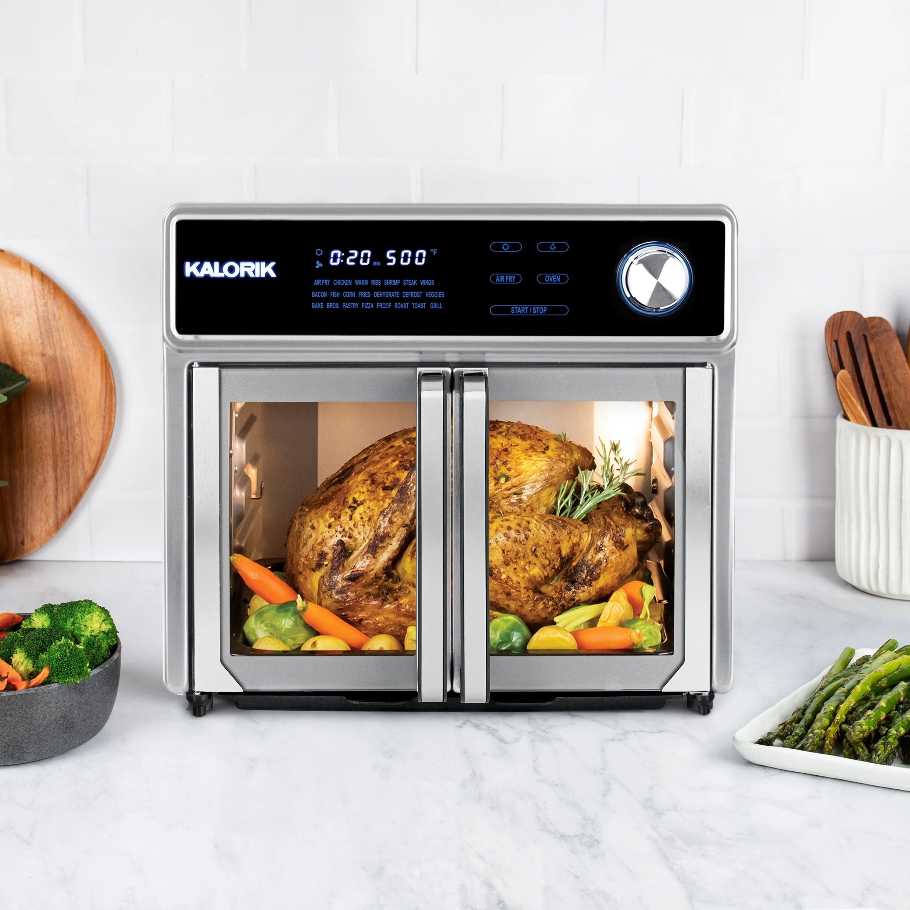 Kalorik Maxx? 26 Qt Digital Air Fryer Oven Grill, Stainless Steel