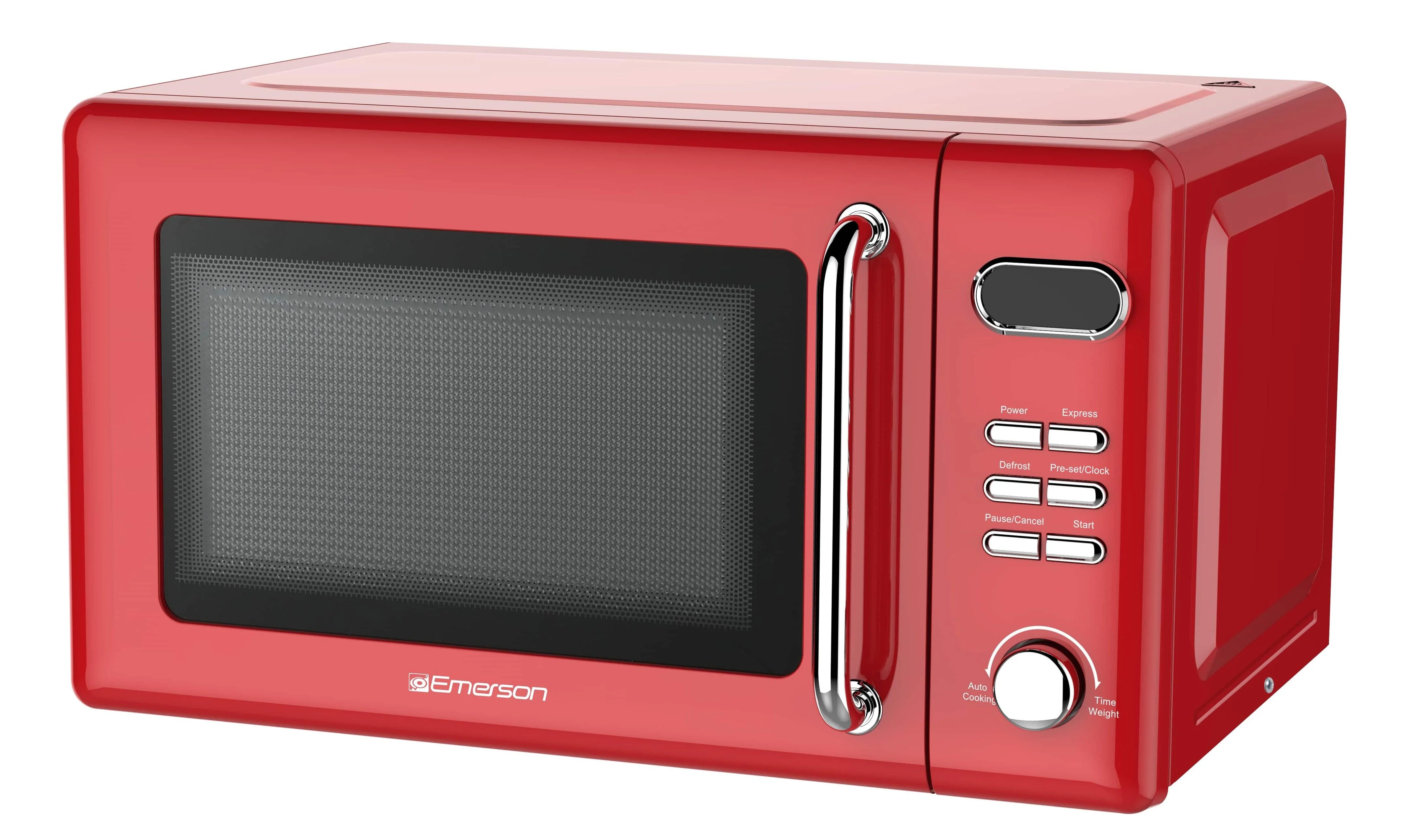 Emerson 0.7 Cu Ft 700 Watt, Retro Digital Microwave Oven, Red - MWR7020RD