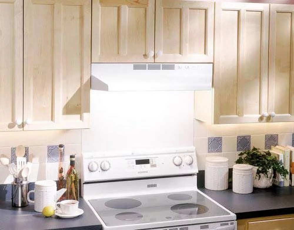 Broan-NuTone, White Broan 413001 ADA Capable Non-Ducted Under-Cabinet Range Hood, 30-Inch