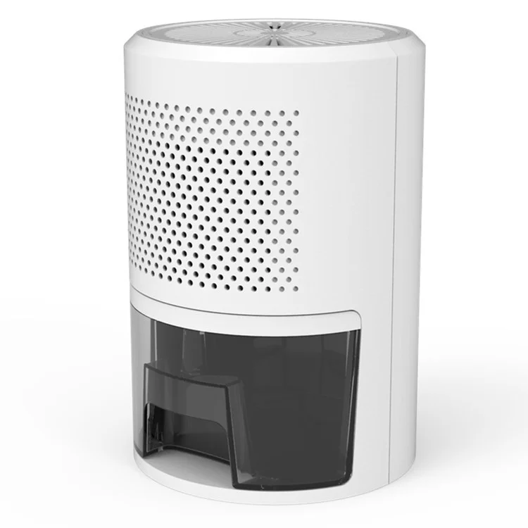 Dehumidifier 300ml/day, Quiet Electric Dehumidifier with 900ml Tank, Continuous Drainage, 24h Timer, Dehumidification of Rooms up to 10m2/20m3, White