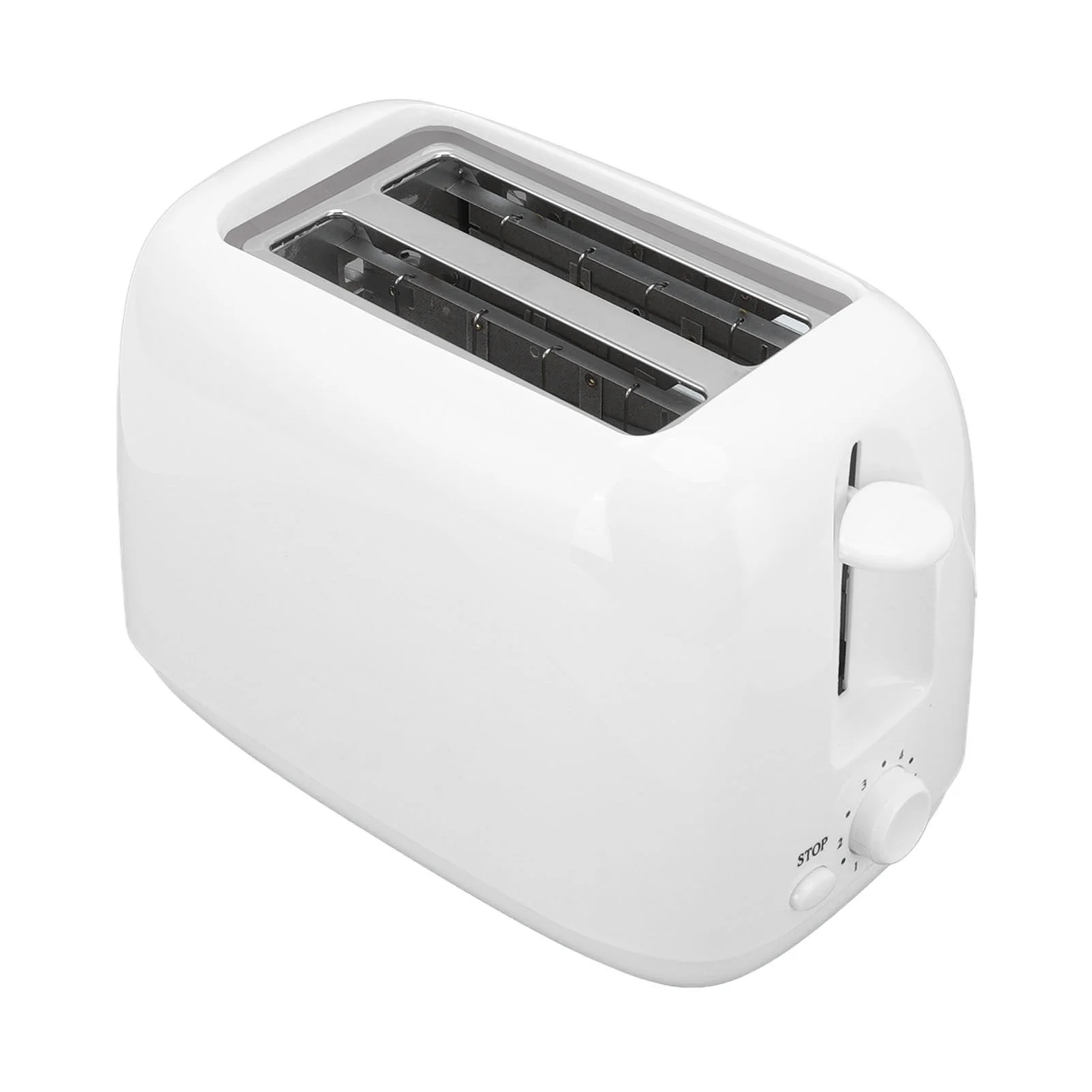 Flash Sale 2 Slices Toaster 6 Levels Temperatures Small Size White Compact Bread Maker for Home Bakery Cafe EU Plug 220?240V