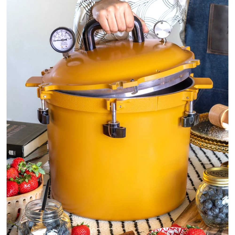 All American Pressure Canner, Easy Open-Close, No Gasket Metal-to-Metal Sealing System, Mustard Yellow, 21.5 Quart
