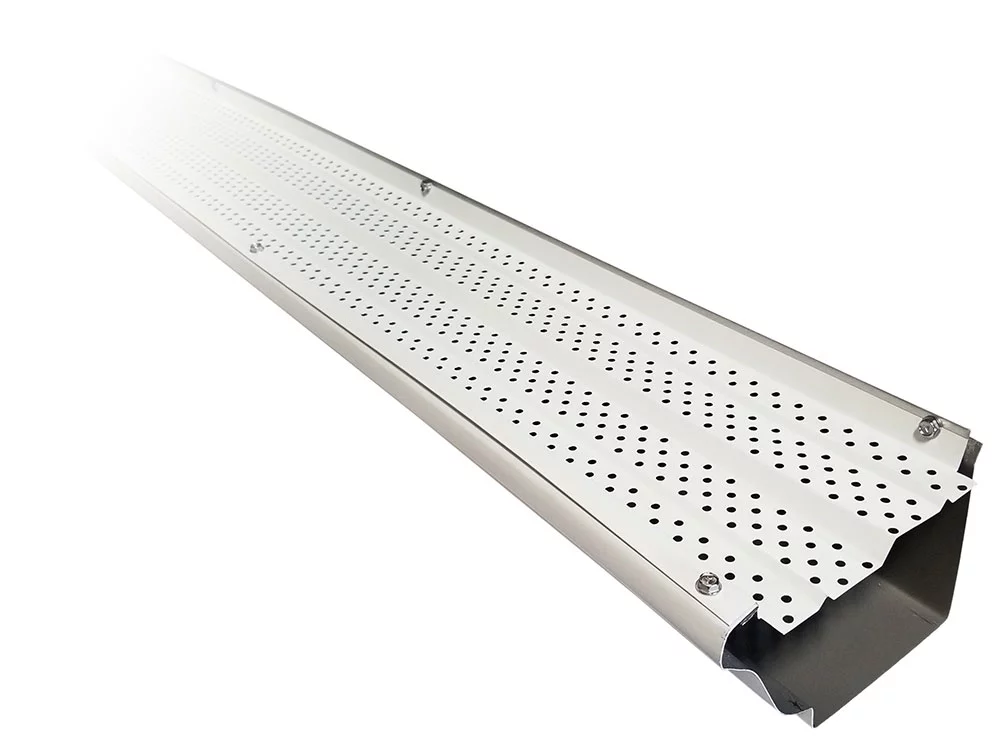 FlexxPoint High Clearance 30 Year Gutter Cover System, White Residential 5' Gutter Guards, 204ft