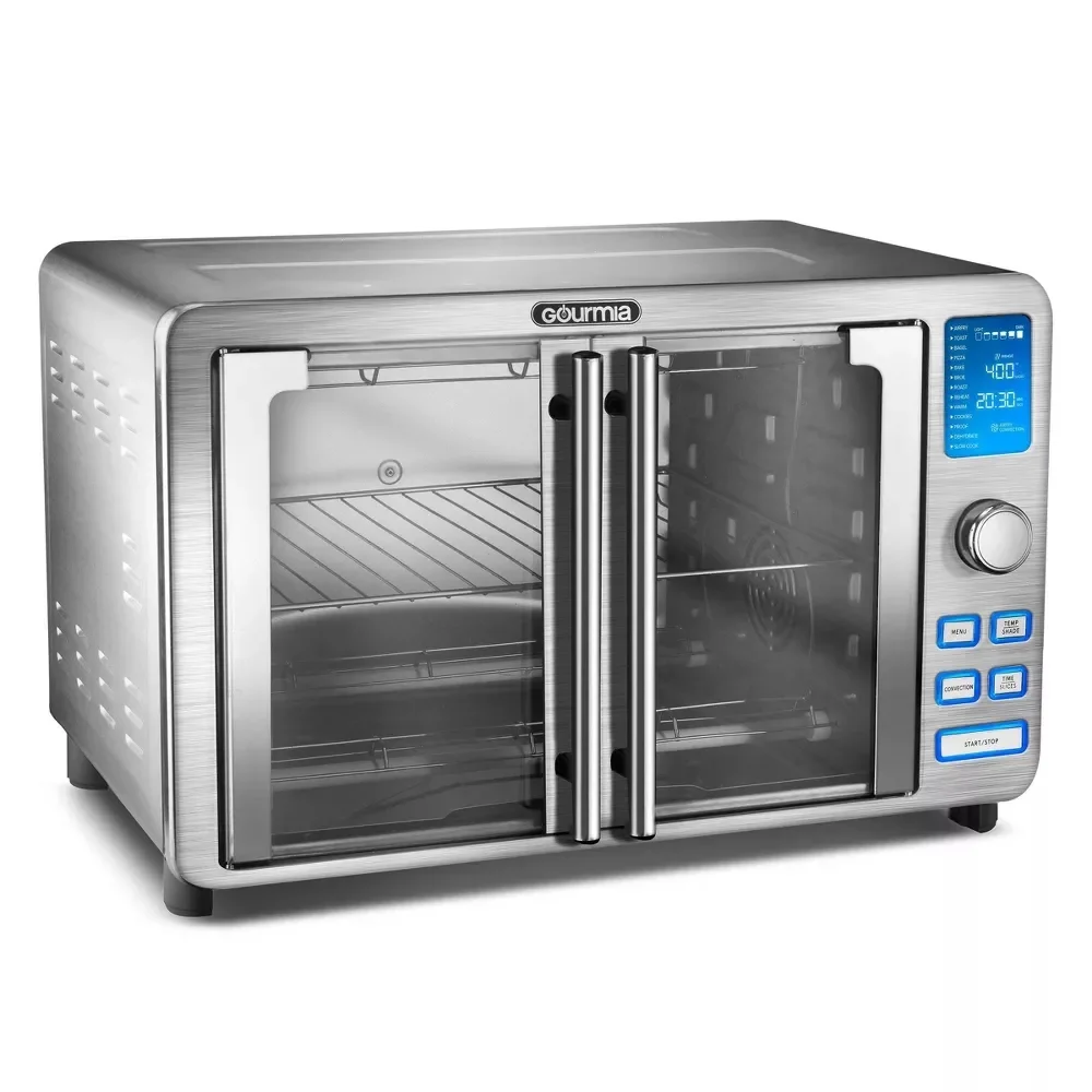 Gourmia 9-Slice Digital Air Fryer Oven with 14 One-Touch Cooking Functions and Auto French Doors GTF7530