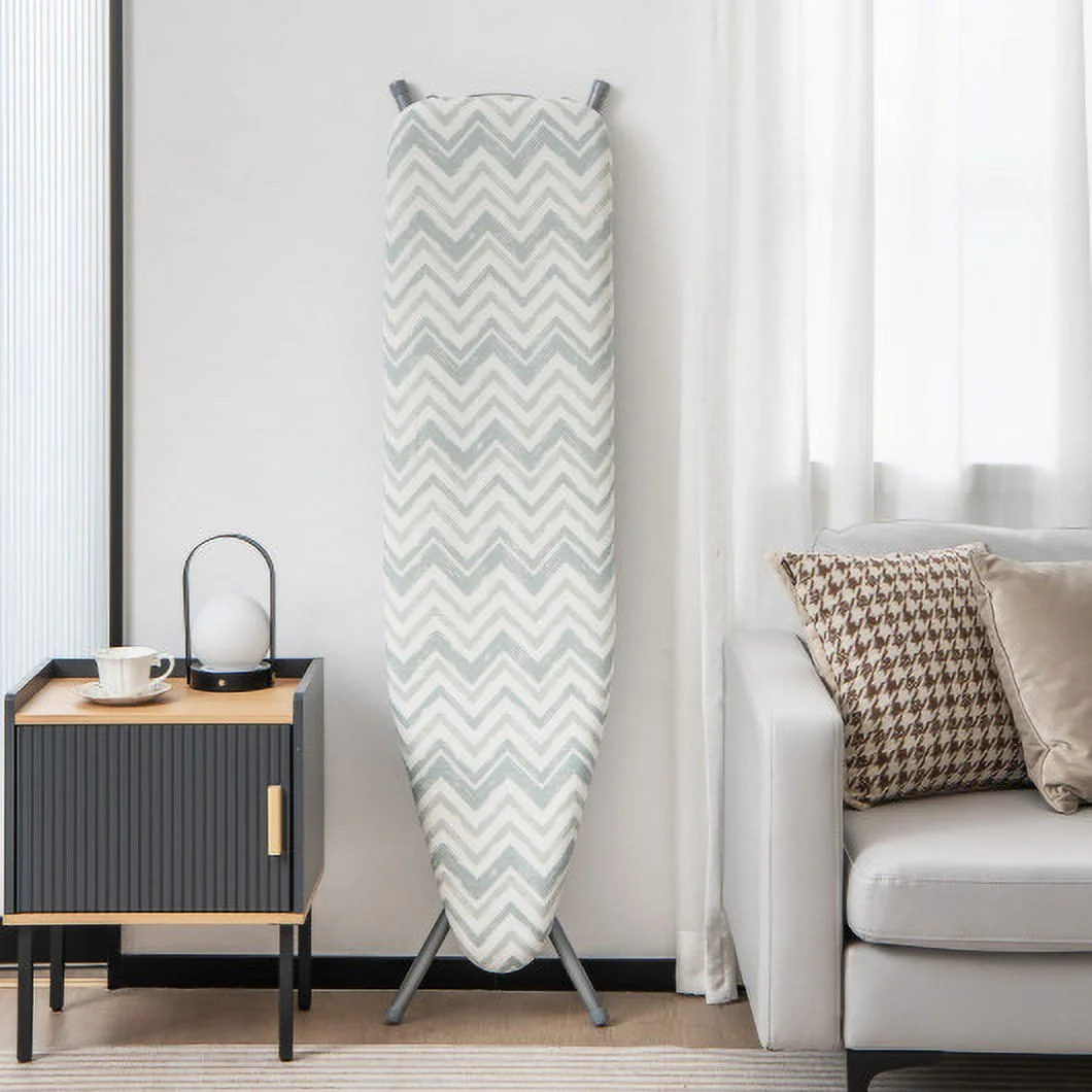 60 x 15 Inch Foldable Ironing Board with Iron Rest Extra Cotton Cover White