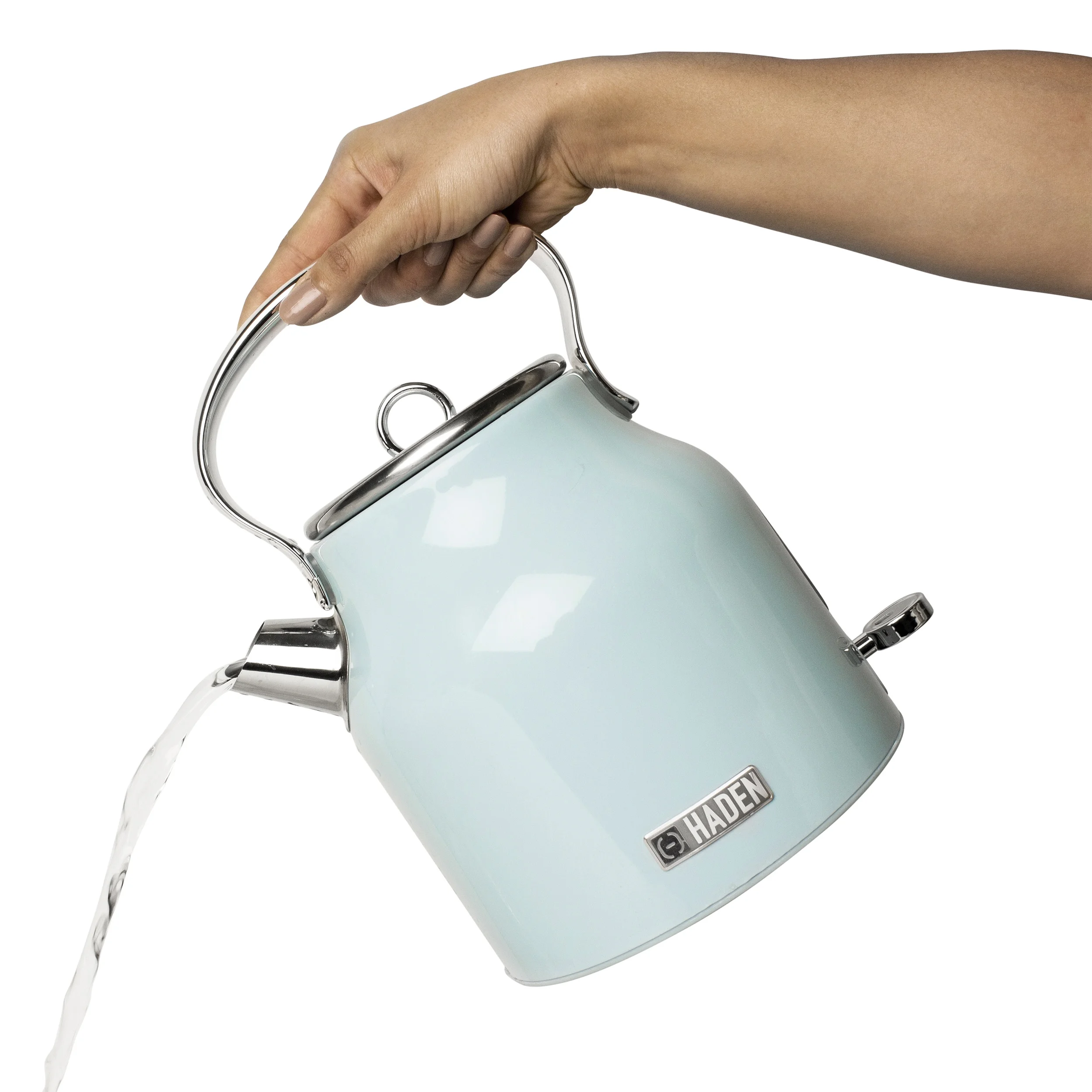 Haden Heritage 1.7 Liter Stainless Steel Electric Tea Kettle, Turquoise - 75004